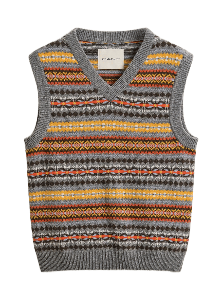 Gant - FAIR ISLE VEST - strickwesten - multicolor - 0