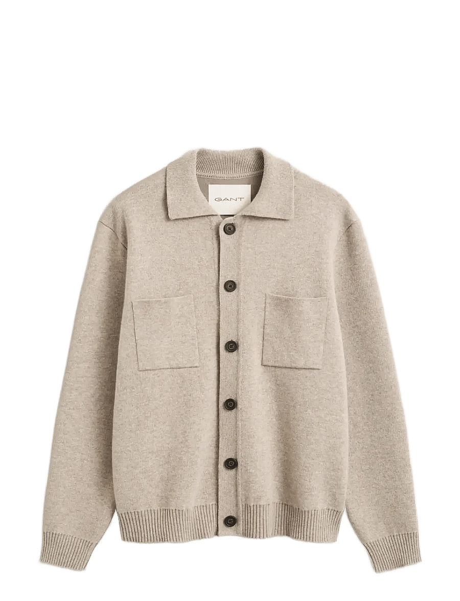 Gant - DOUBLE KNIT OVERSHIRT - osta olukorra järgi - dk. sand melange - 1