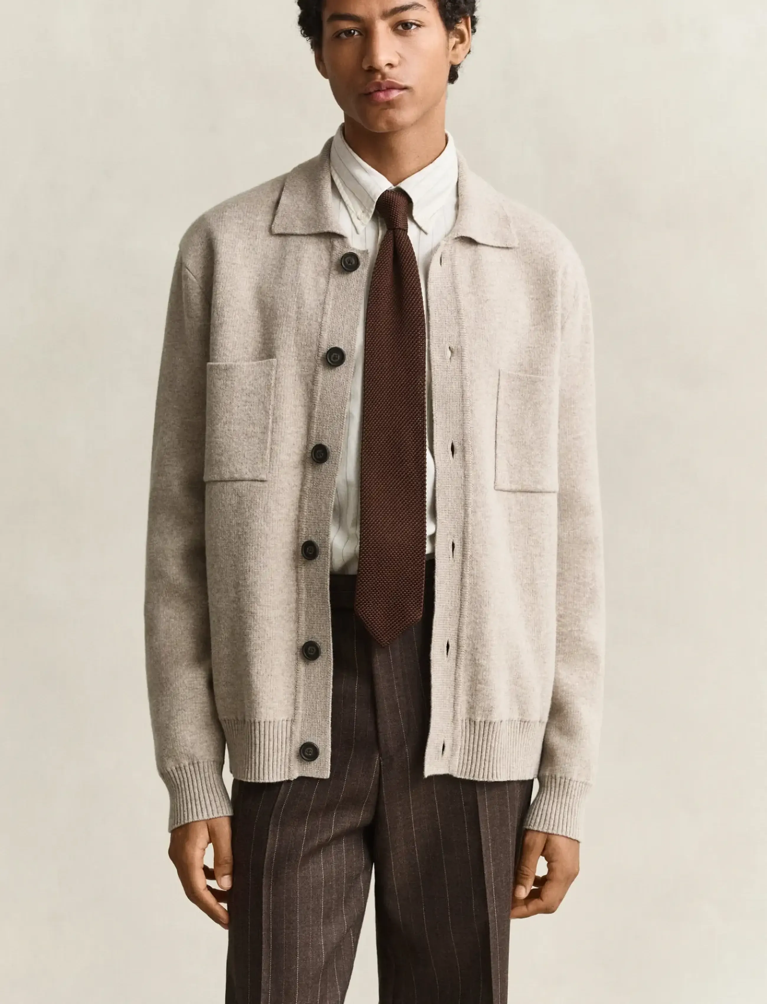 Gant - DOUBLE KNIT OVERSHIRT - osta olukorra järgi - dk. sand melange - 0