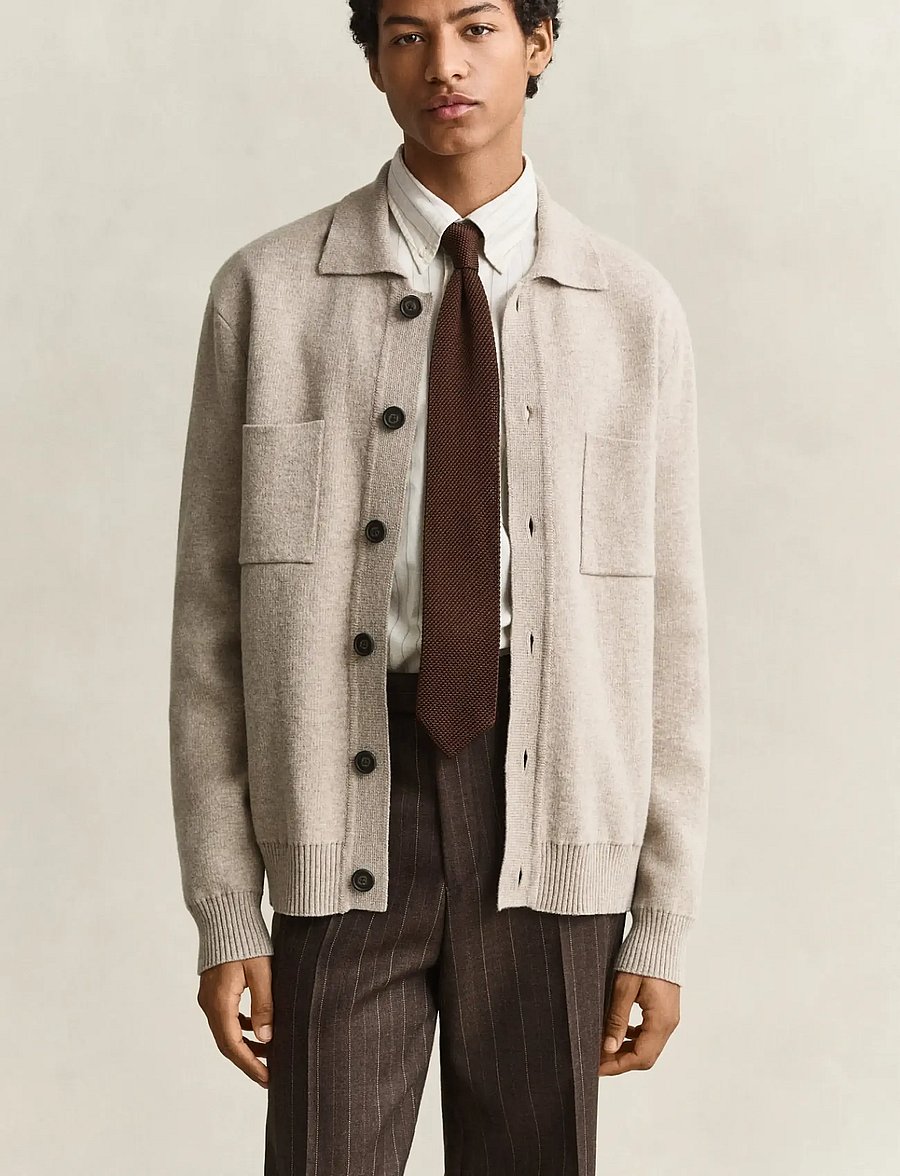 Gant - DOUBLE KNIT OVERSHIRT - osta olukorra järgi - dk. sand melange - 0