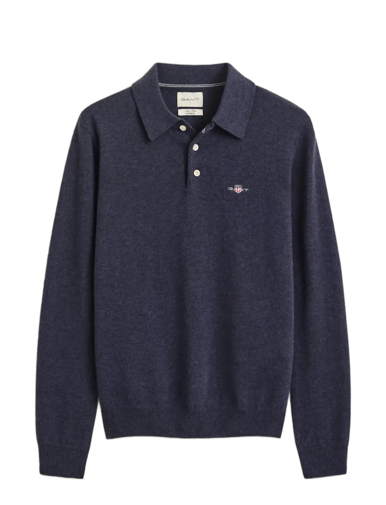 Gant SUPERFINE LAMBSWOOL POLO - Kudumid - DARK NAVY MELANGE / navy