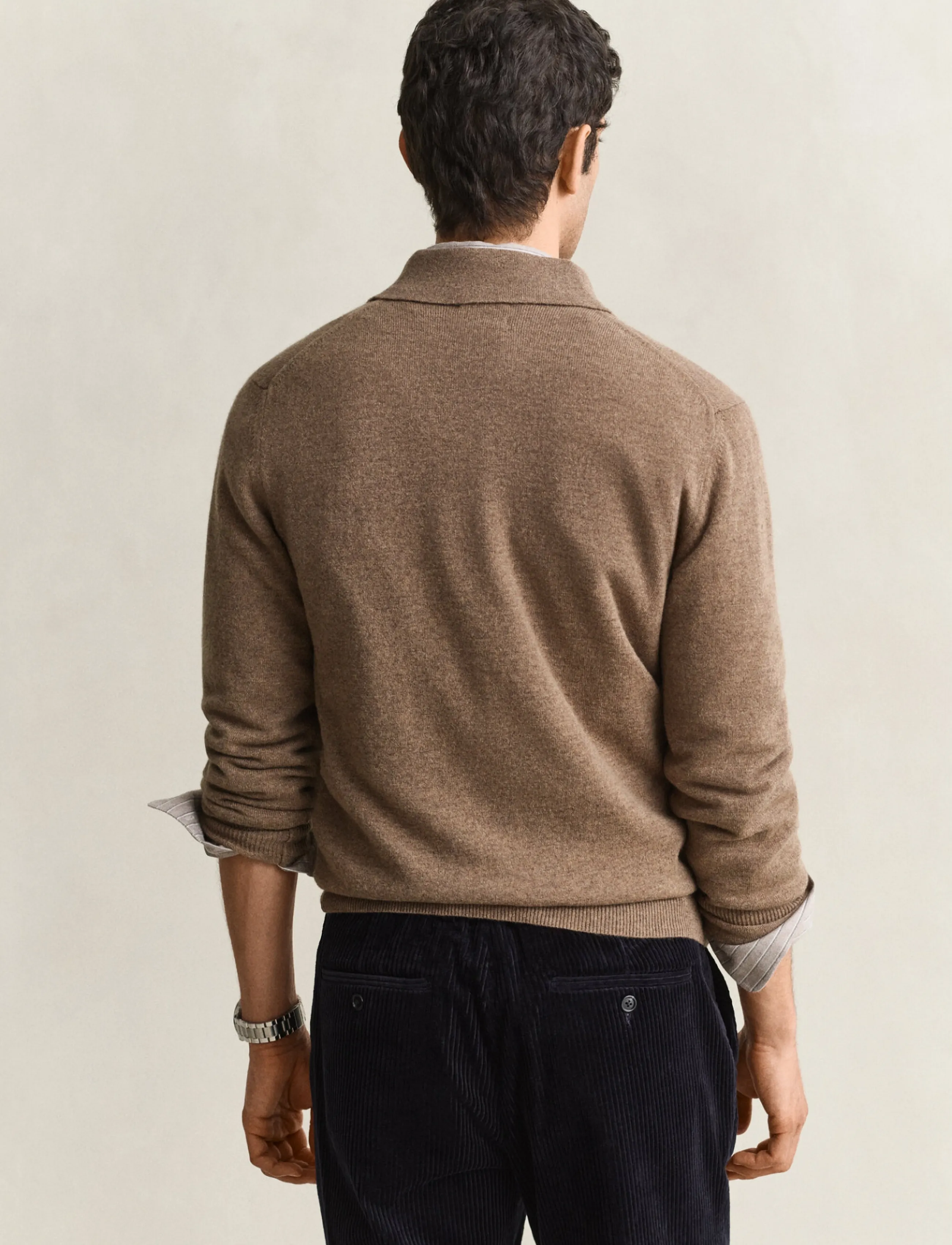 Gant - SUPERFINE LAMBSWOOL POLO - poloer i strik med lange ærmer - lt brown melange - 2