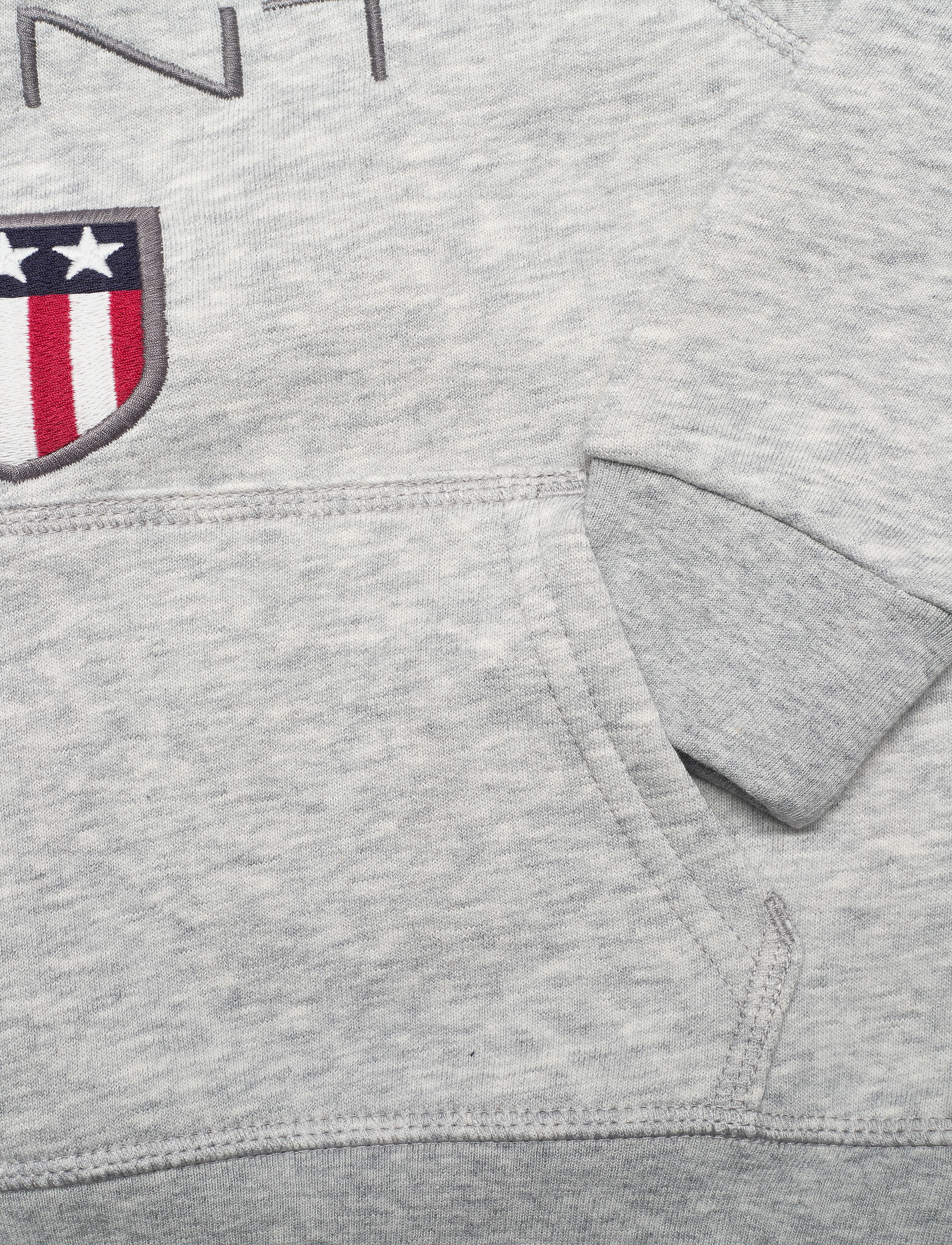 GANT - D1. SHIELD HOODIE - light grey melange - 3