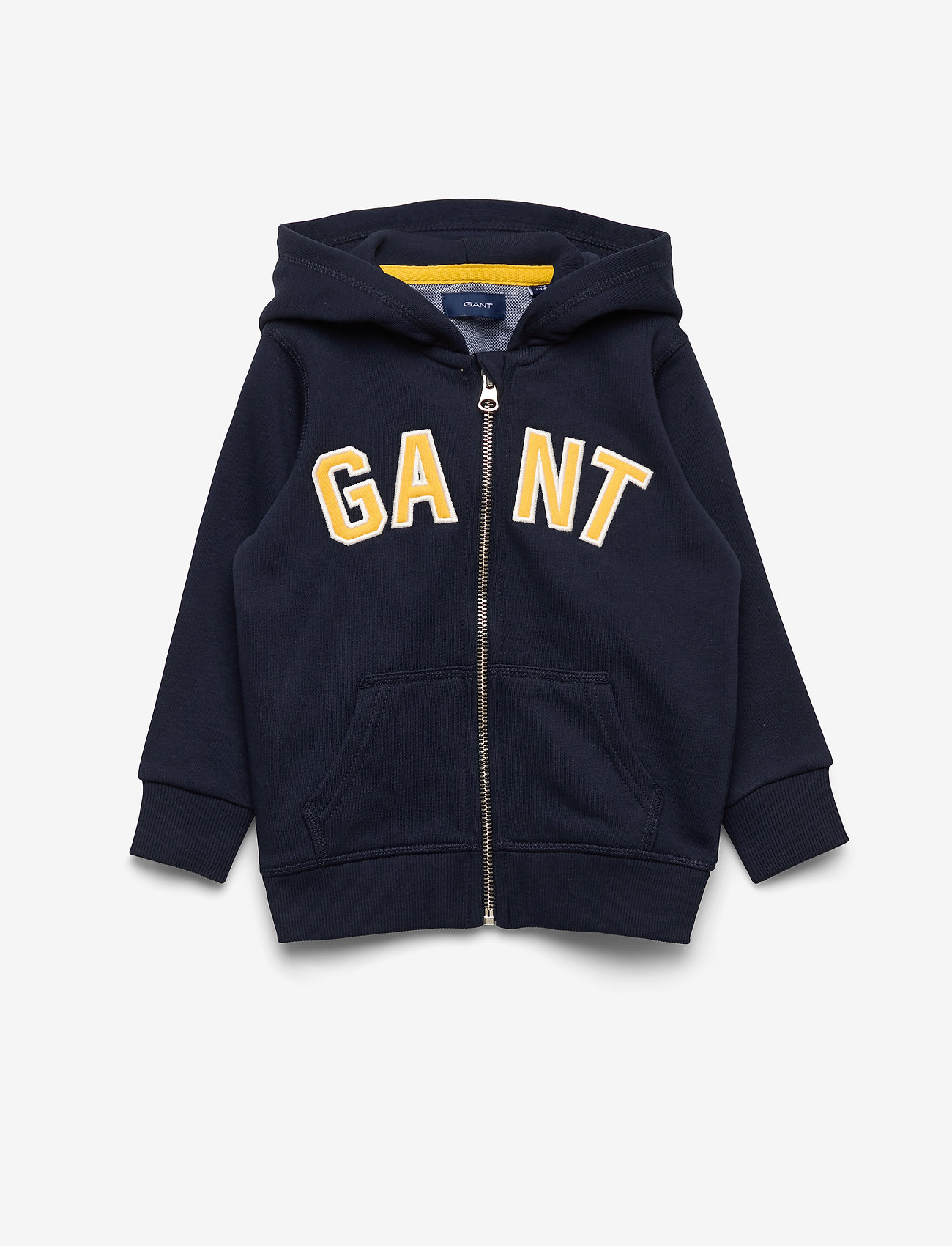 GANT - D1. GANT LOGO FULL ZIP HOODIE - evening blue - 0