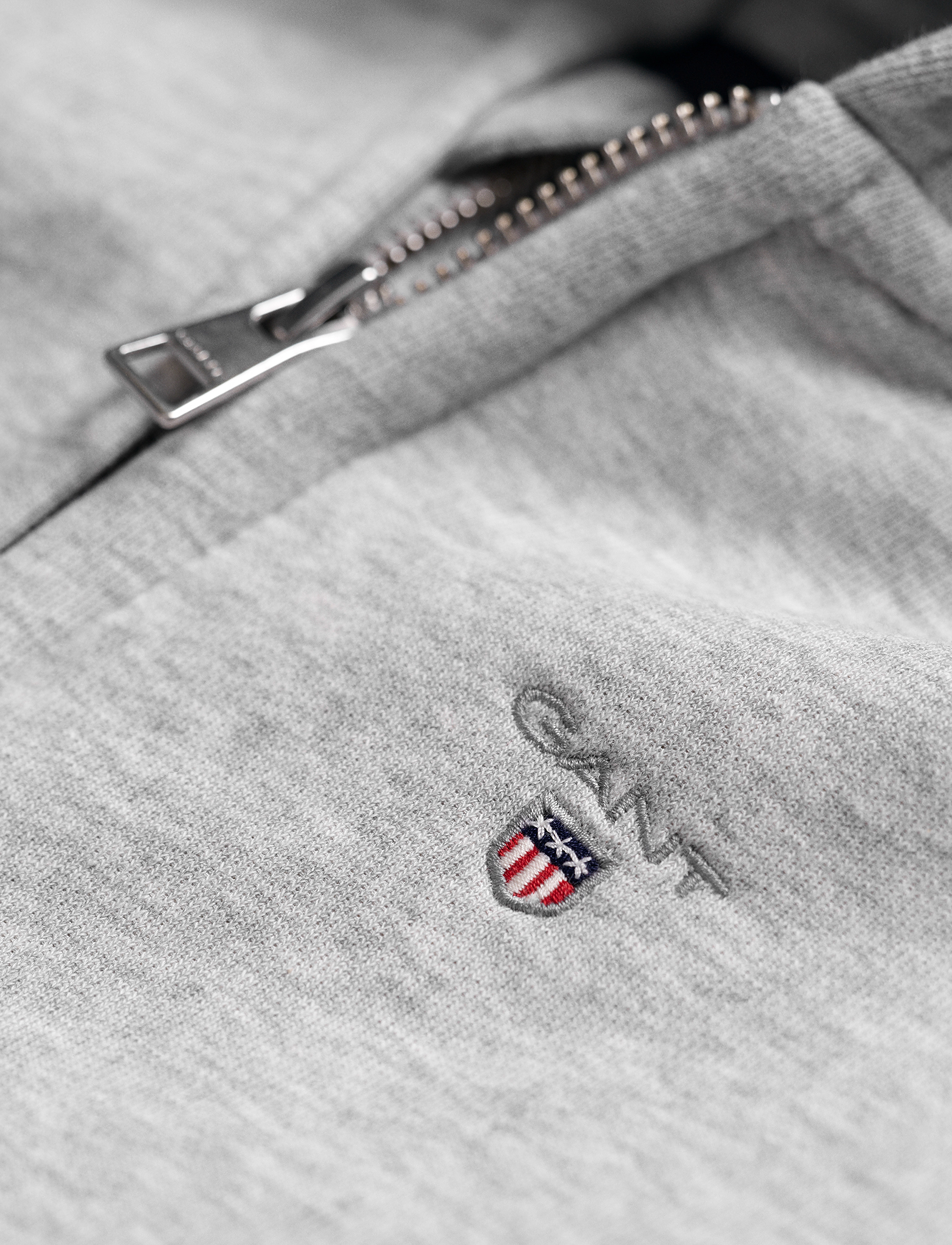 GANT - ORIGINAL FULL ZIP SWEAT HOODIE - light grey melange - 3