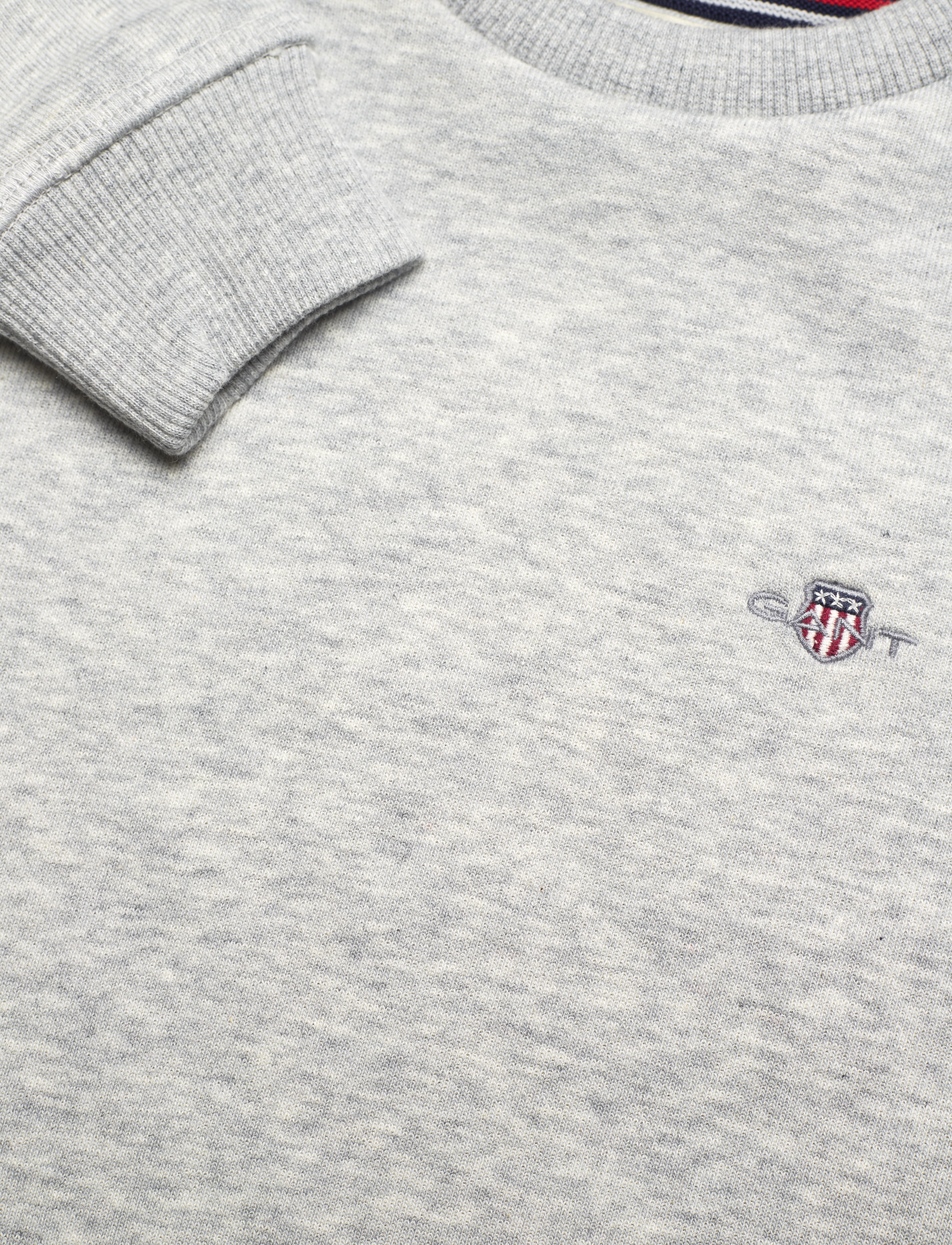 Gant - SHIELD C-NECK - sweatshirts - light grey melange - 2