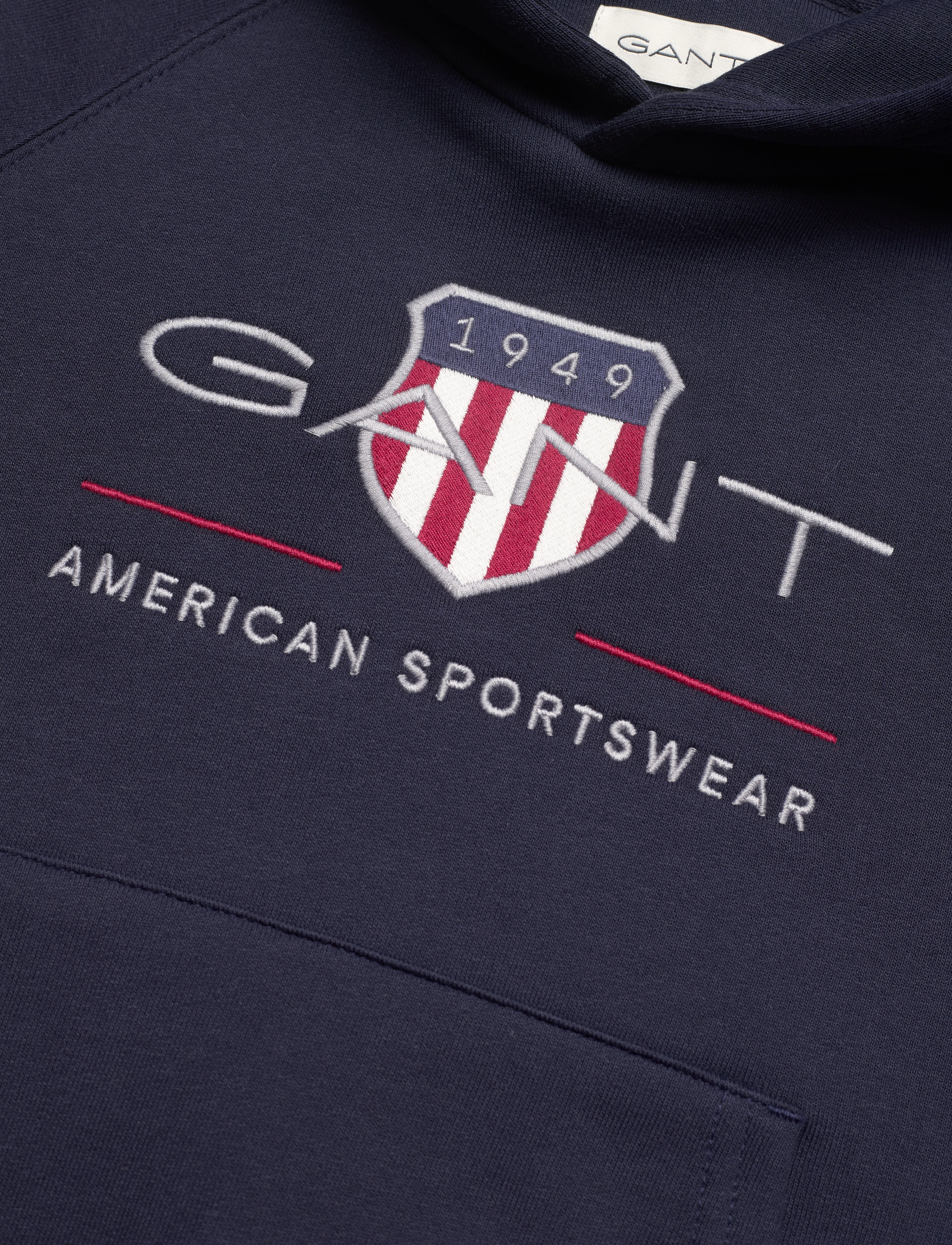 Gant - ARCHIVE SHIELD RAGLAN HOODIE - džemperiai su gobtuvu - evening blue - 2