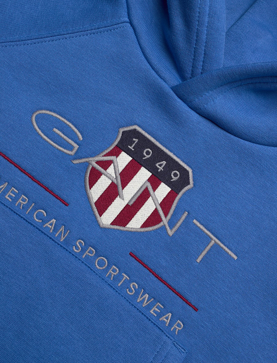 Gant - ARCHIVE SHIELD RAGLAN HOODIE - džemperiai su gobtuvu - greece blue - 2