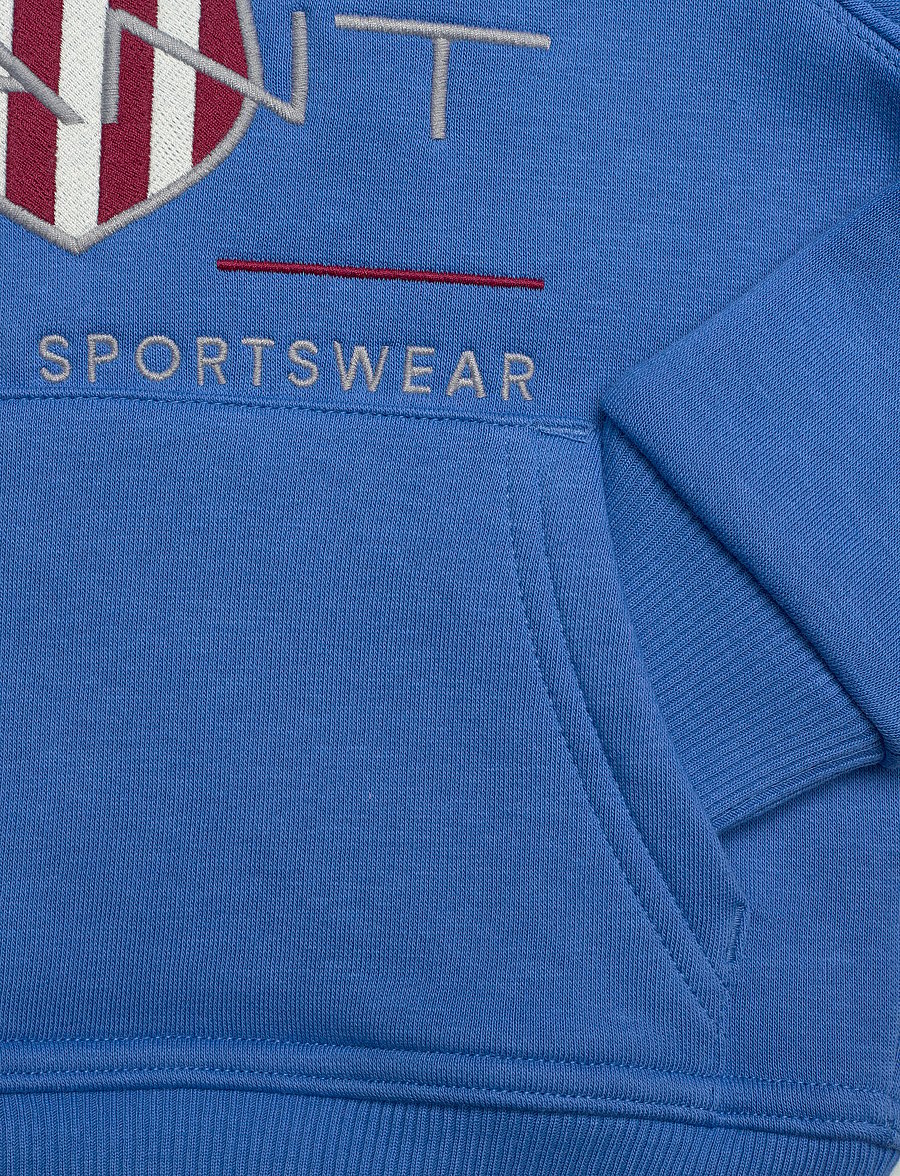 Gant - ARCHIVE SHIELD RAGLAN HOODIE - džemperiai su gobtuvu - greece blue - 3