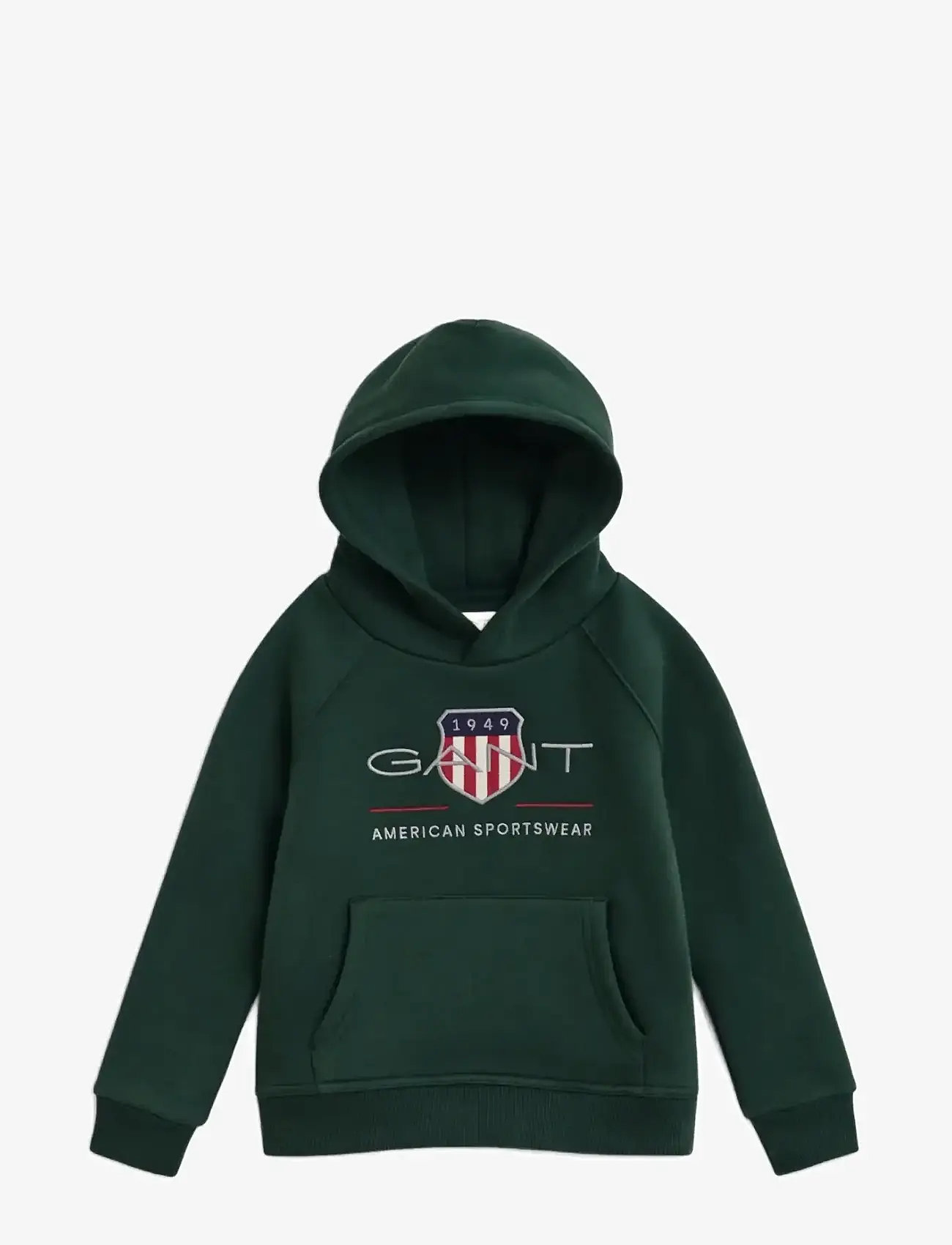 GANT - ARCHIVE SHIELD RAGLAN HOODIE - hættetrøjer - tartan green - 0