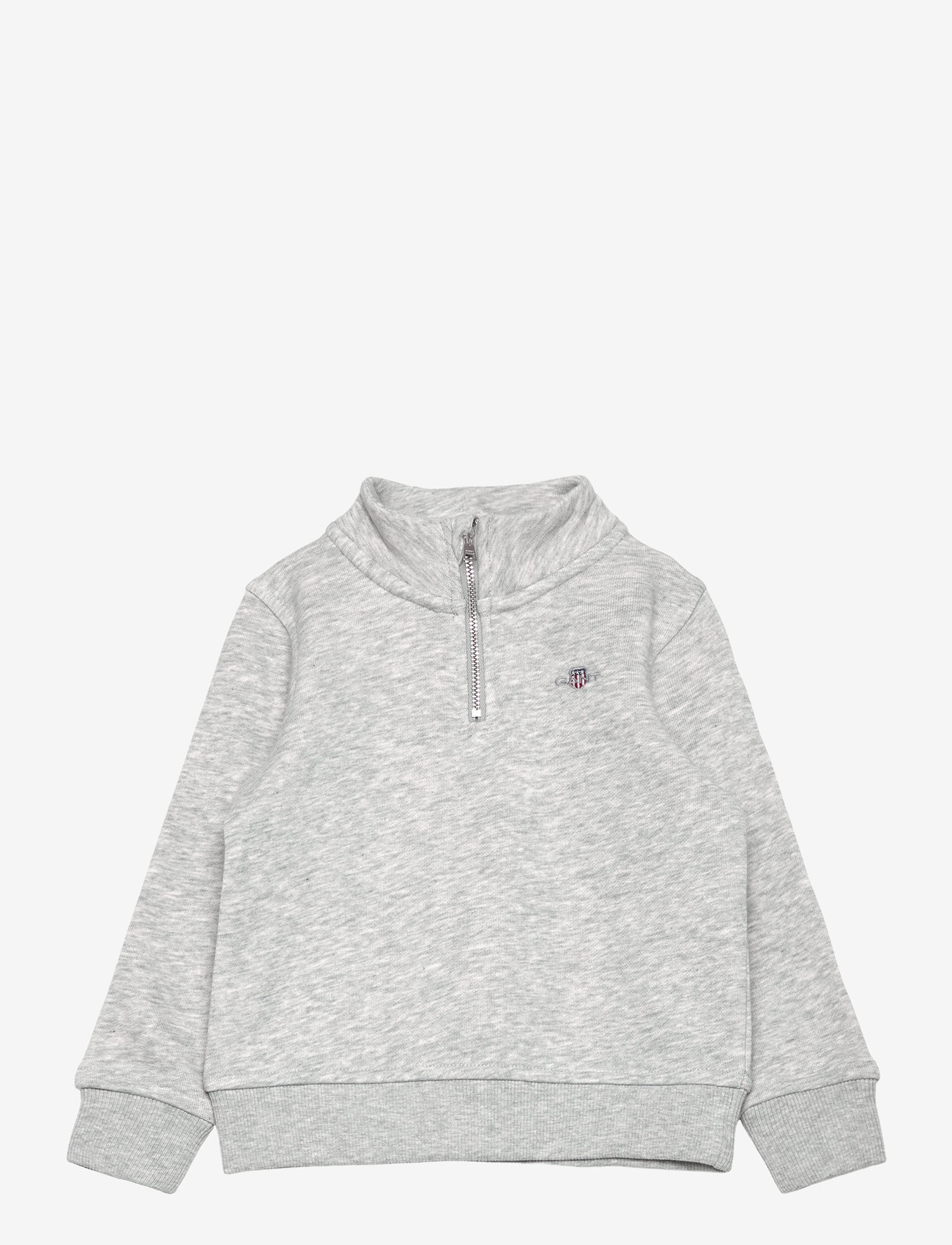 GANT - SHIELD HALF ZIP SWEAT - sweatshirts - light grey melange - 0