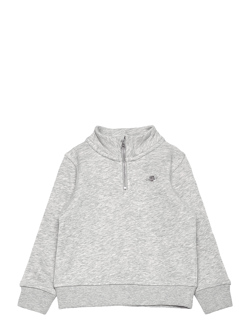 GANT - SHIELD HALF ZIP SWEAT - sweatshirts - light grey melange - 0