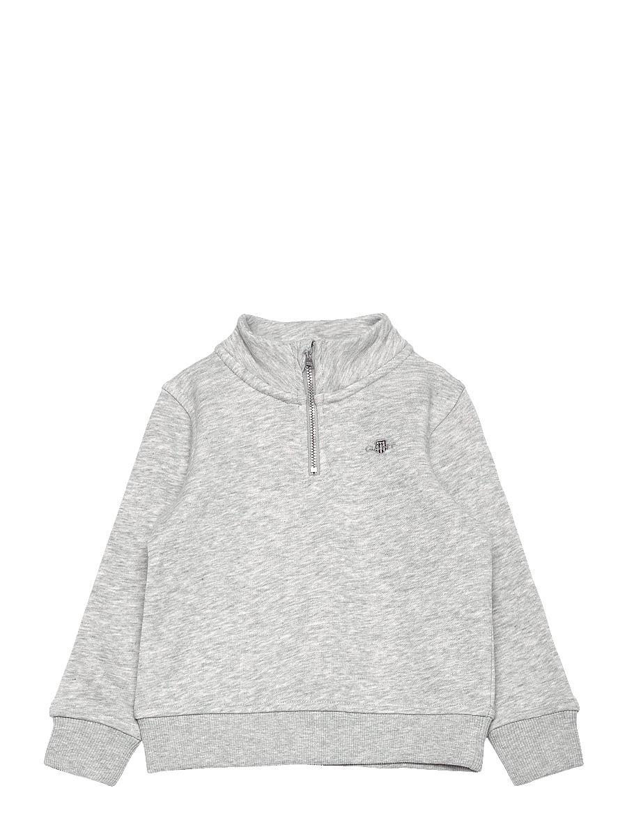 Gant - SHIELD HALF ZIP SWEAT - sweatshirts - light grey melange - 0