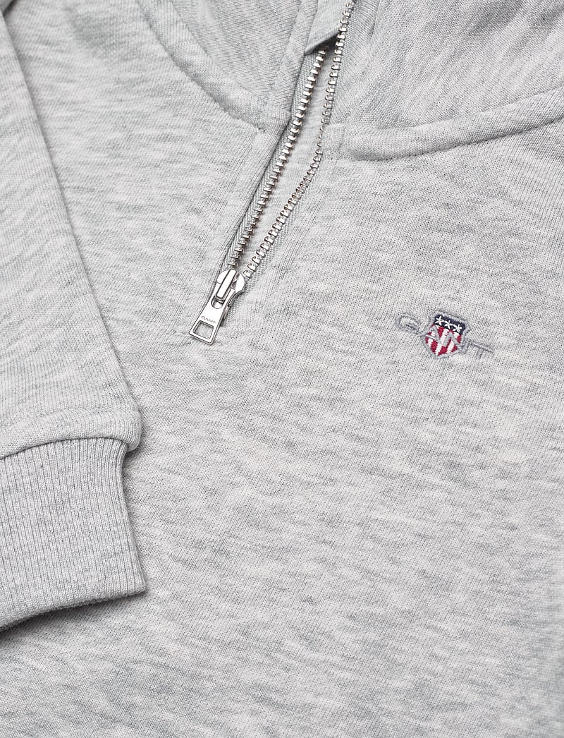 GANT - SHIELD HALF ZIP SWEAT - sweatshirts - light grey melange - 2
