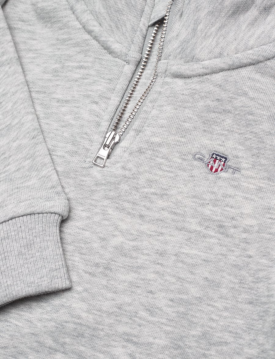 Gant - SHIELD HALF ZIP SWEAT - sweatshirts - light grey melange - 2