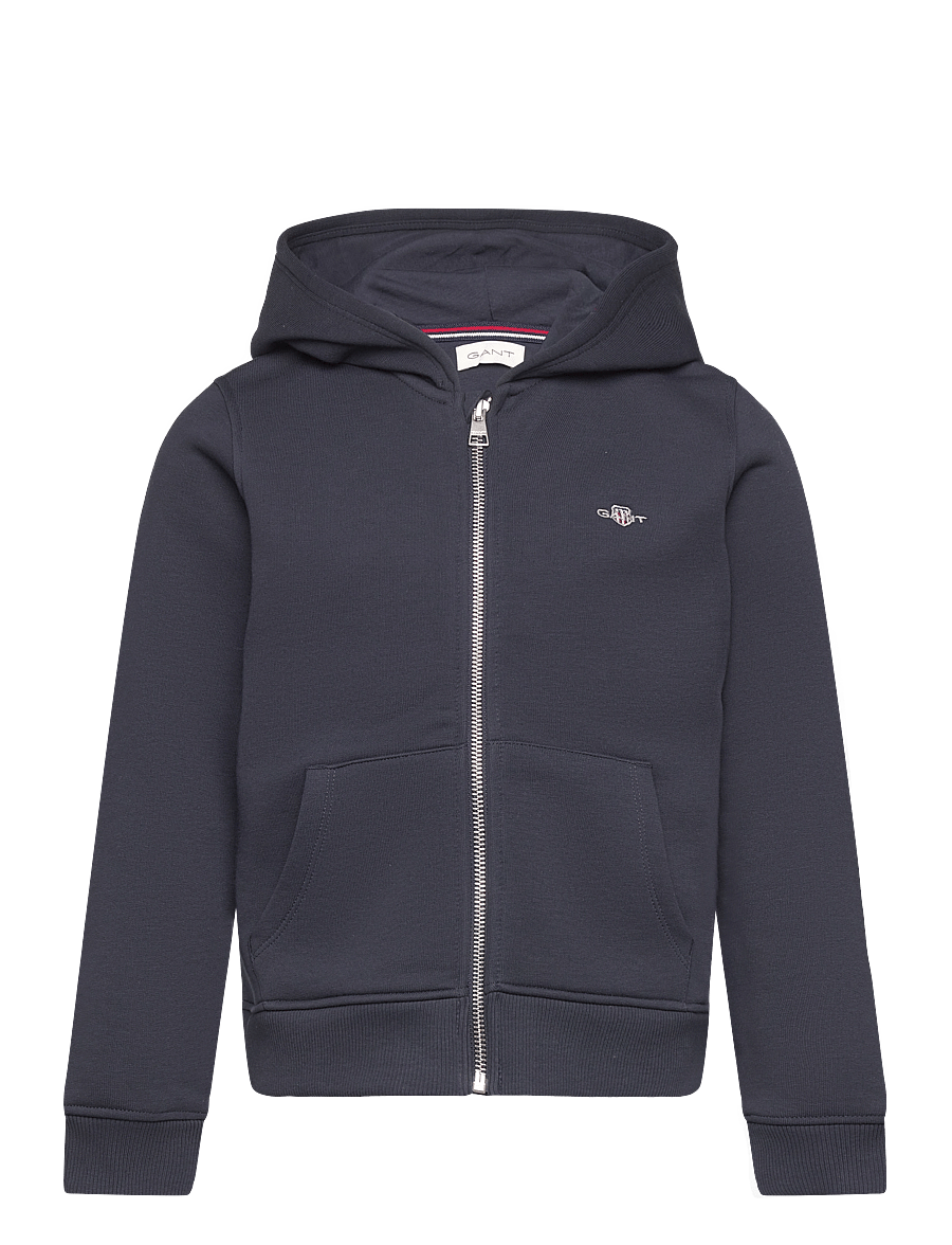 Gant - SHIELD ZIP HOODIE - huvtröjor - evening blue - 0