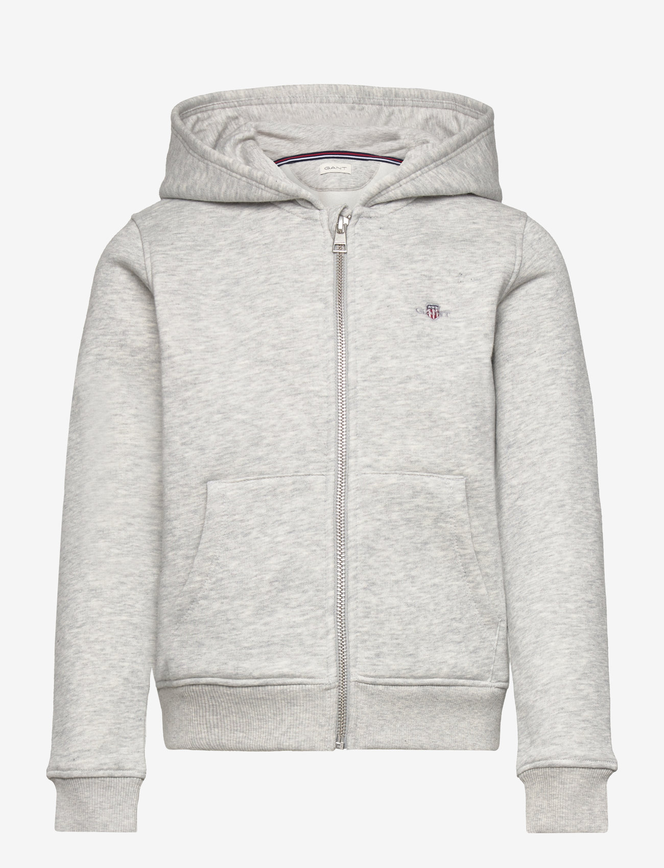 GANT - SHIELD ZIP HOODIE - kapuzenpullover - light grey melange - 0