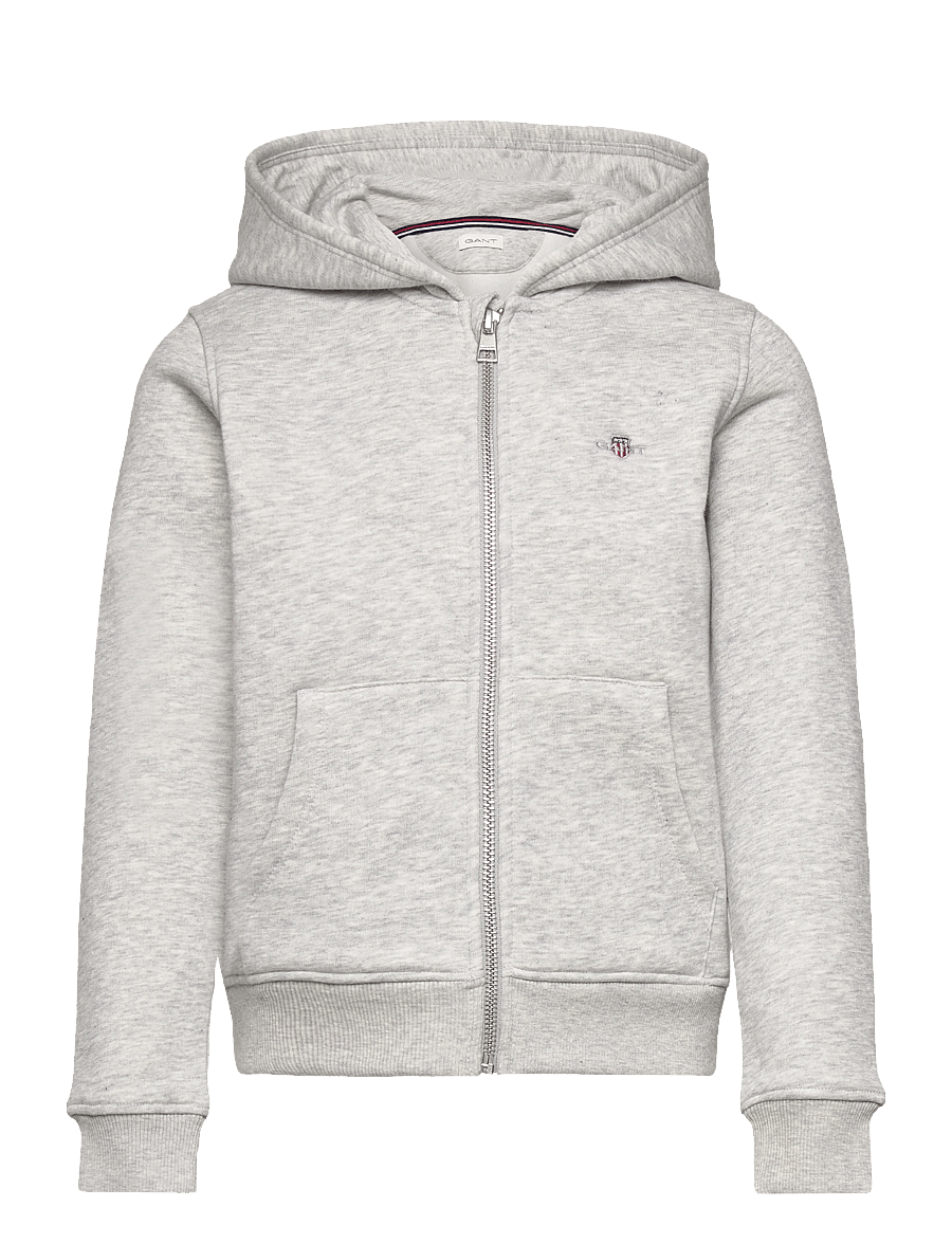Gant - SHIELD ZIP HOODIE - kapuutsiga pusad - light grey melange - 0