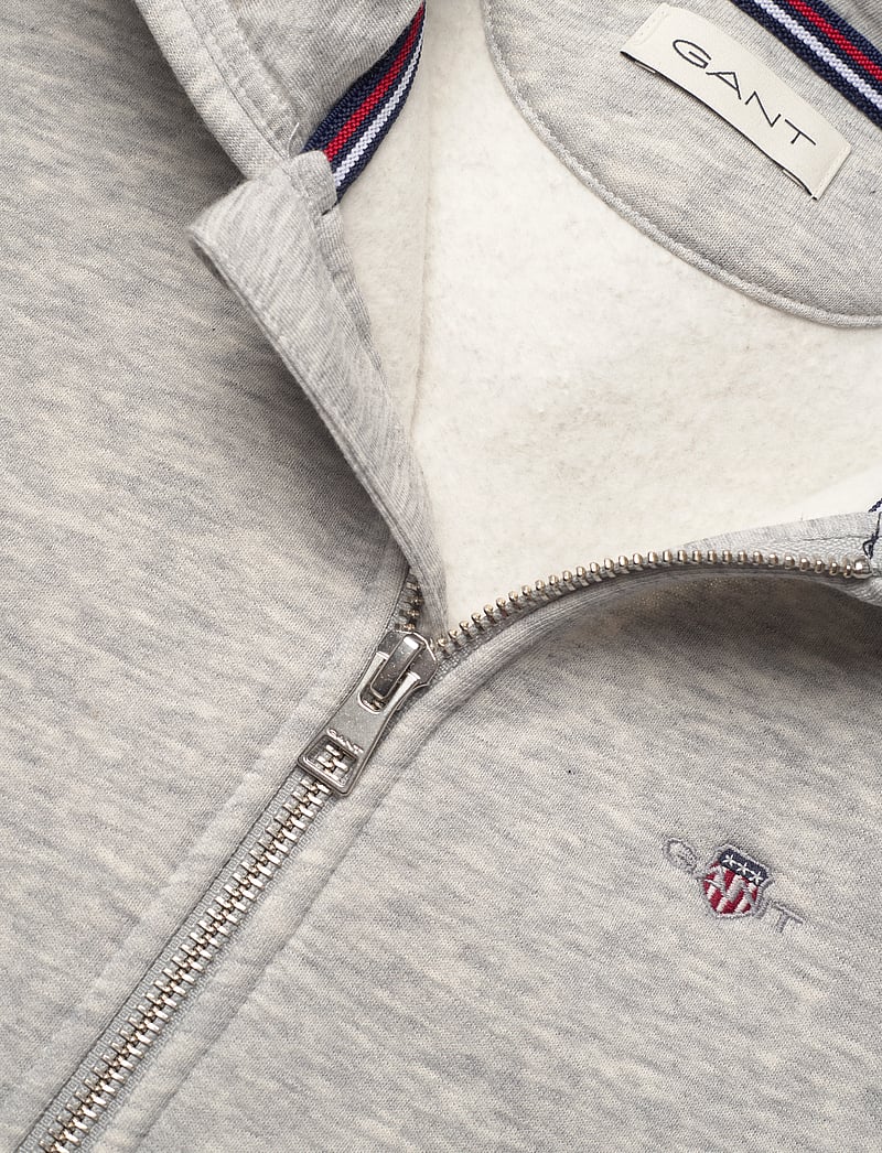 GANT - SHIELD ZIP HOODIE - kapuzenpullover - light grey melange - 2