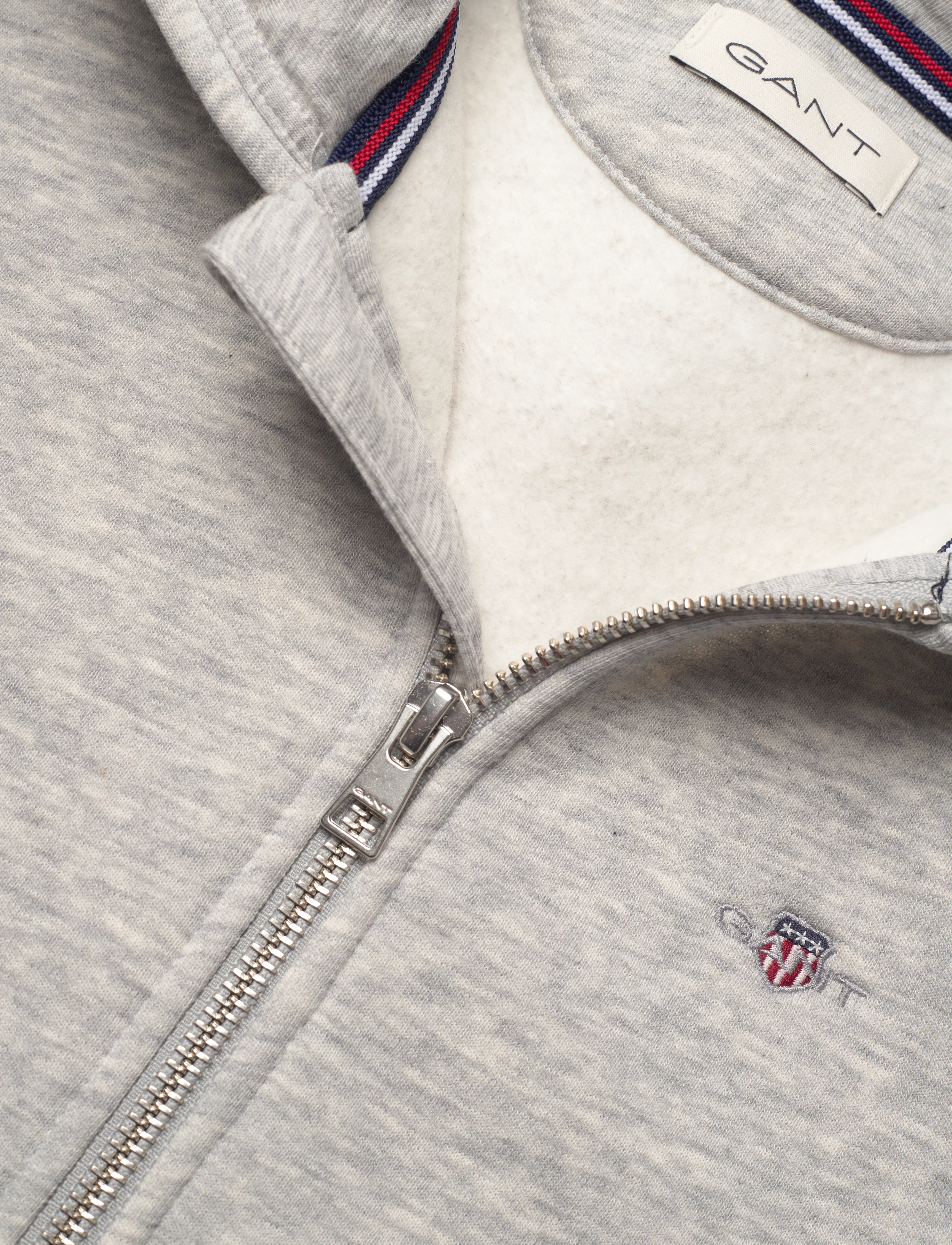 Gant - SHIELD ZIP HOODIE - hættetrøjer - light grey melange - 2