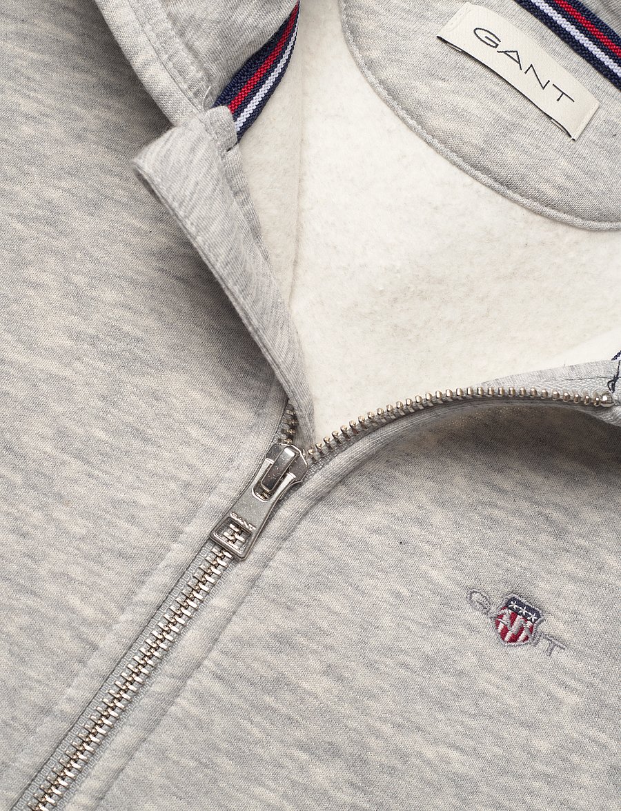 Gant - SHIELD ZIP HOODIE - kapuutsiga pusad - light grey melange - 2