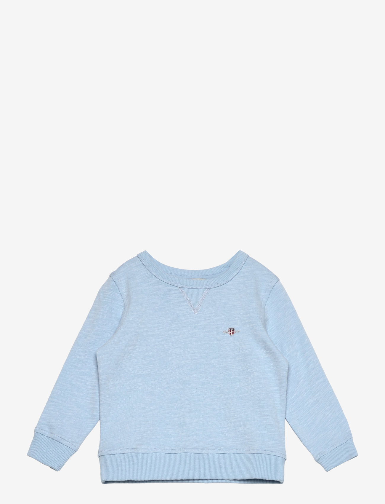 GANT - SHIELD COTTON SLUB C-NECK - pikkade varrukatega t-särgid - calming blue - 0