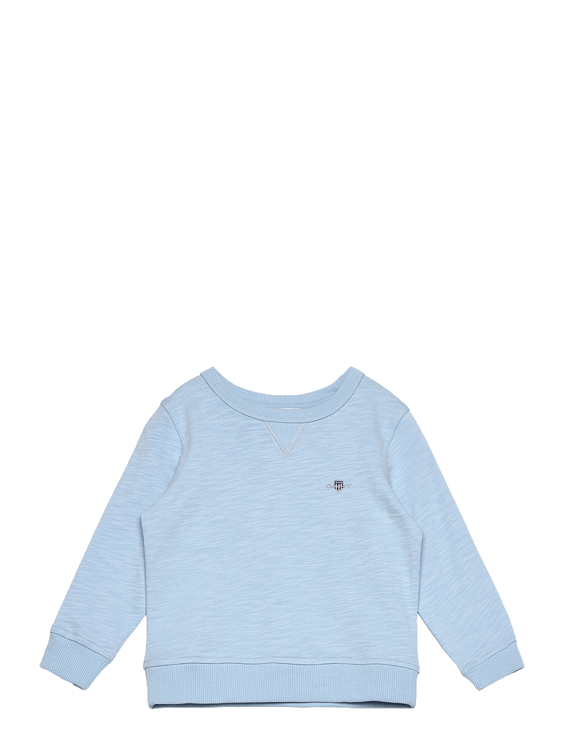 GANT - SHIELD COTTON SLUB C-NECK - pikkade varrukatega t-särgid - calming blue - 0