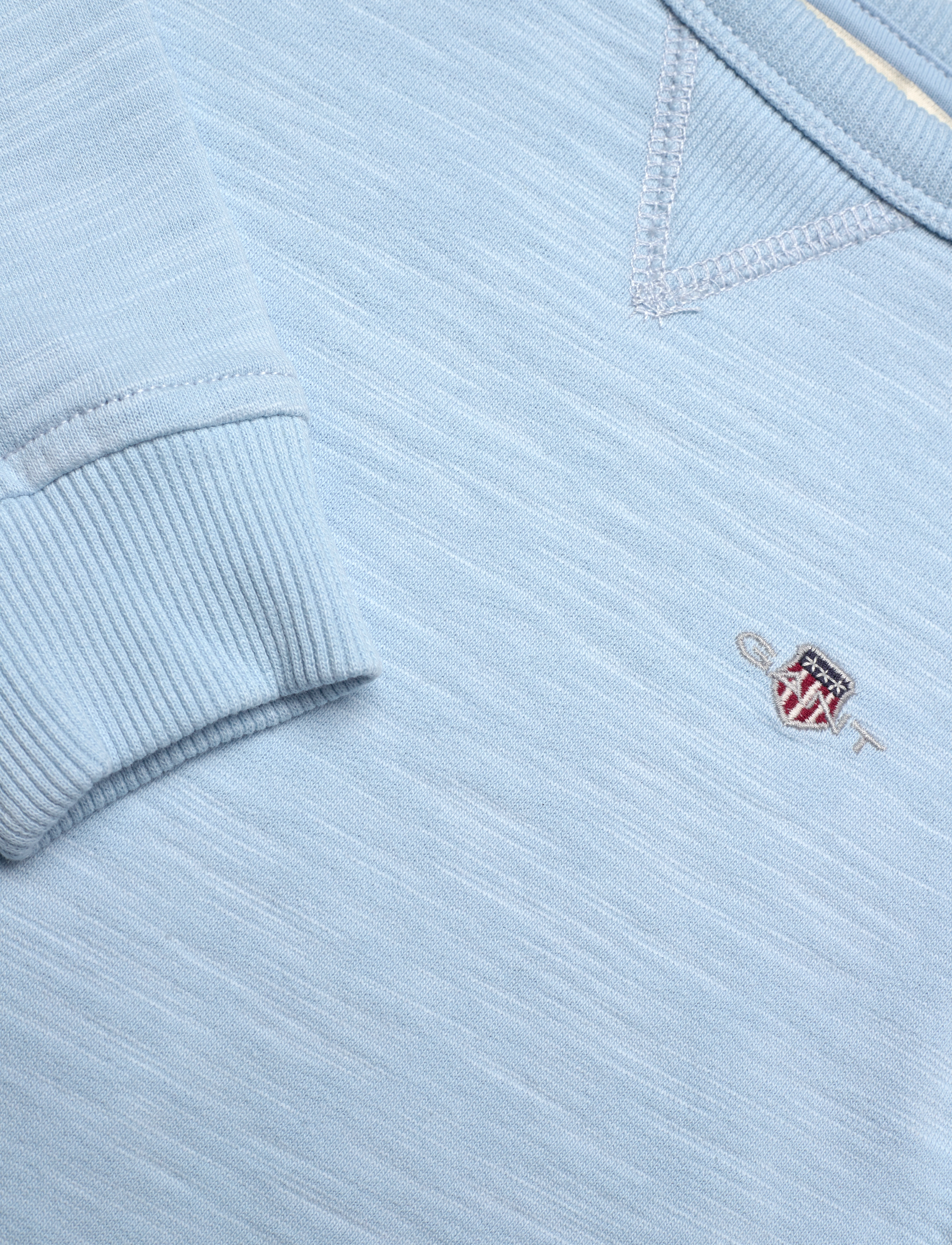Gant - SHIELD COTTON SLUB C-NECK - pitkähihaiset t-paidat - calming blue - 2