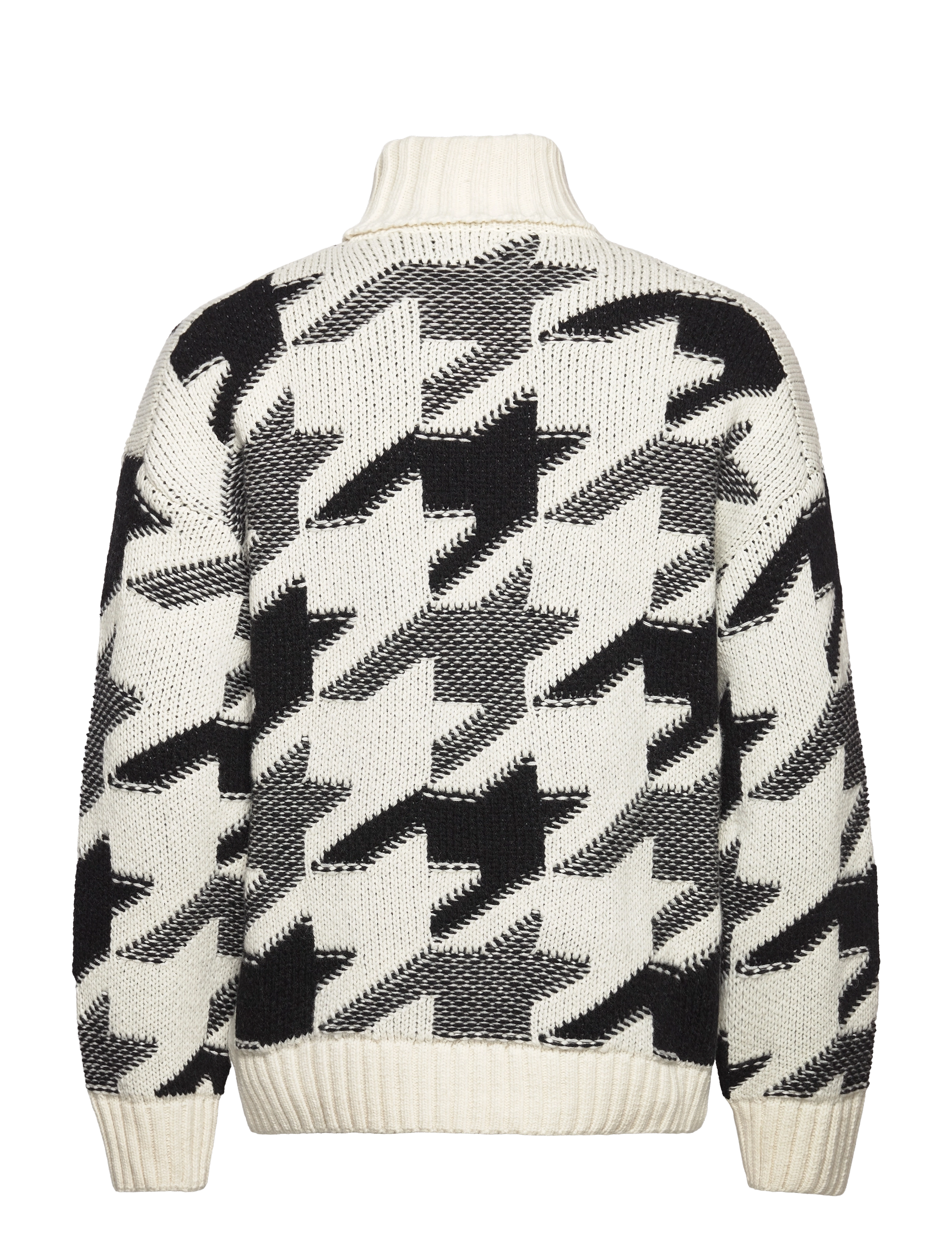 GANT - D1. HOUNDSTOOTH ROLLNECK - cream - 1