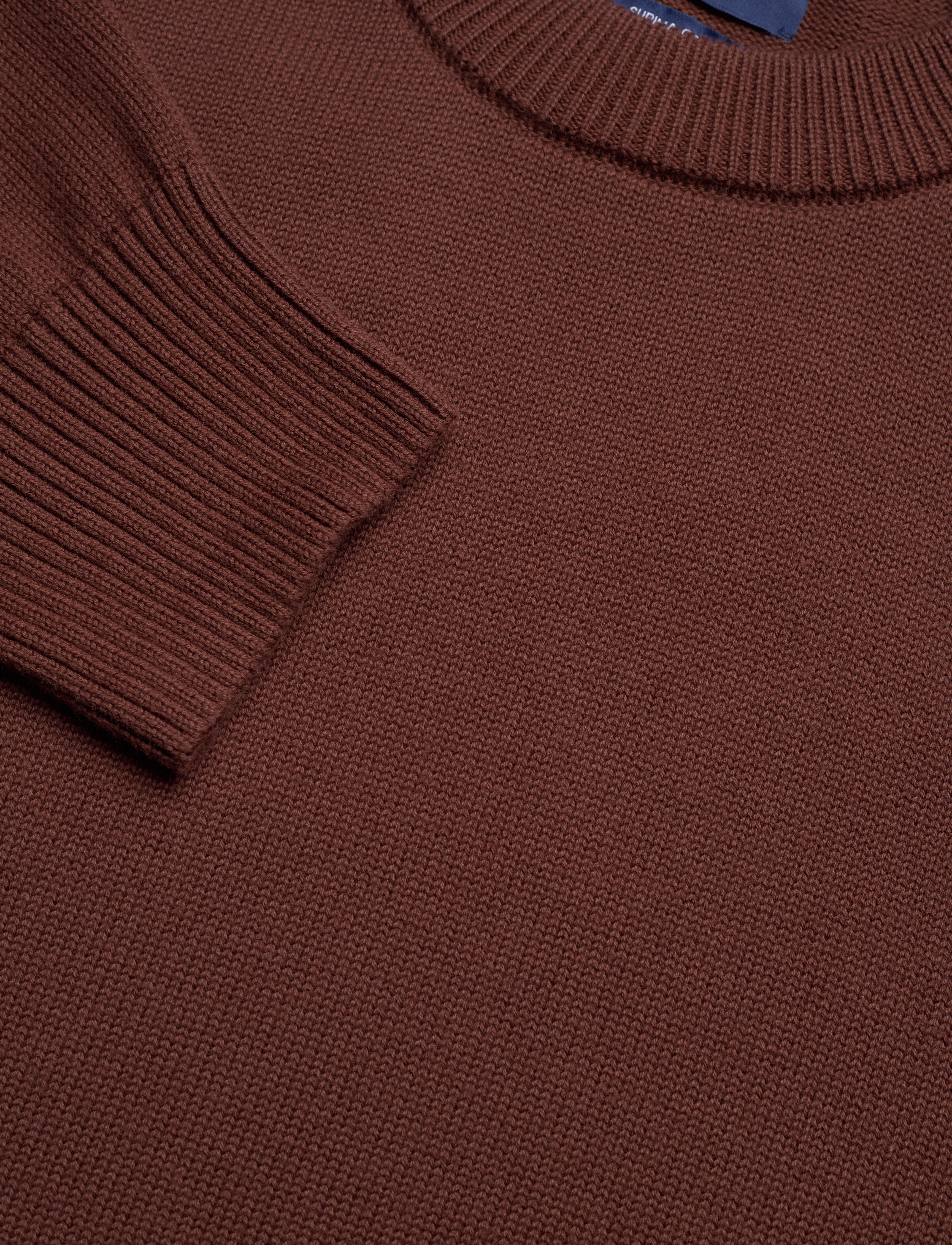 GANT - D1. SUPIMA COTTON RELAXED C-NECK - cocoa bean - 2