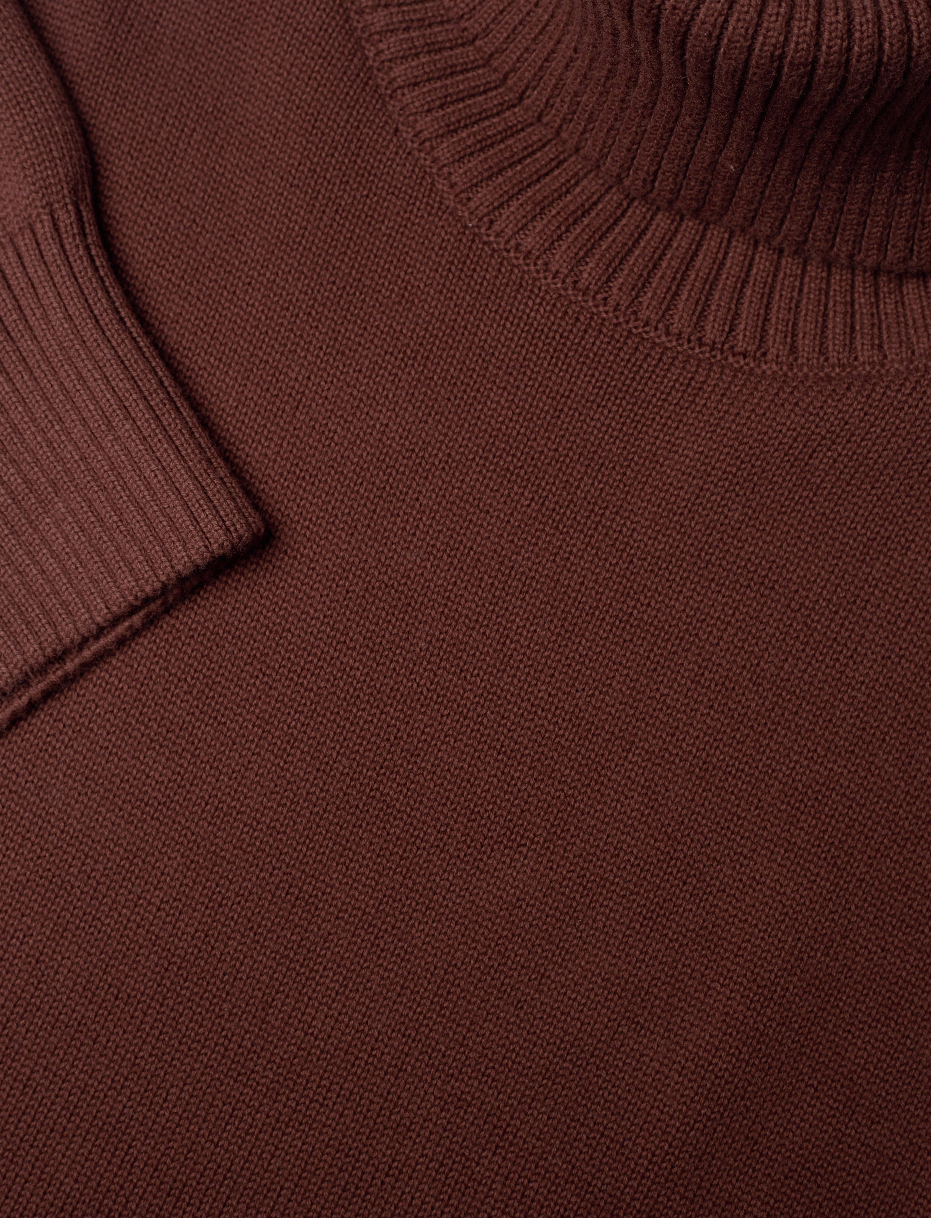 GANT - D1. SUPIMA COTTON RELAXED ROLLNECK - cocoa bean - 2