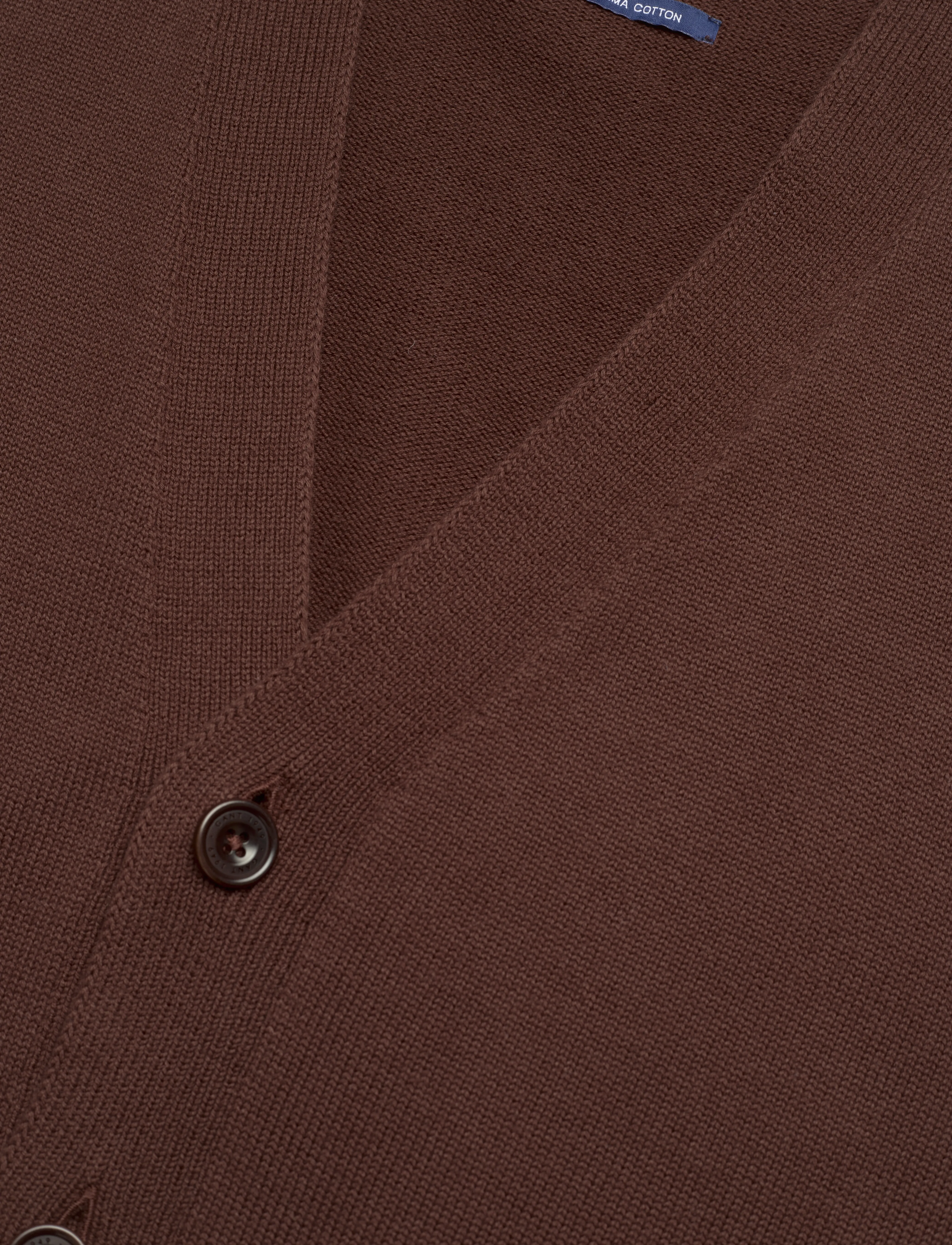 GANT - D1. SUPIMA COTTON RELAXED CARDIGAN - cocoa bean - 2