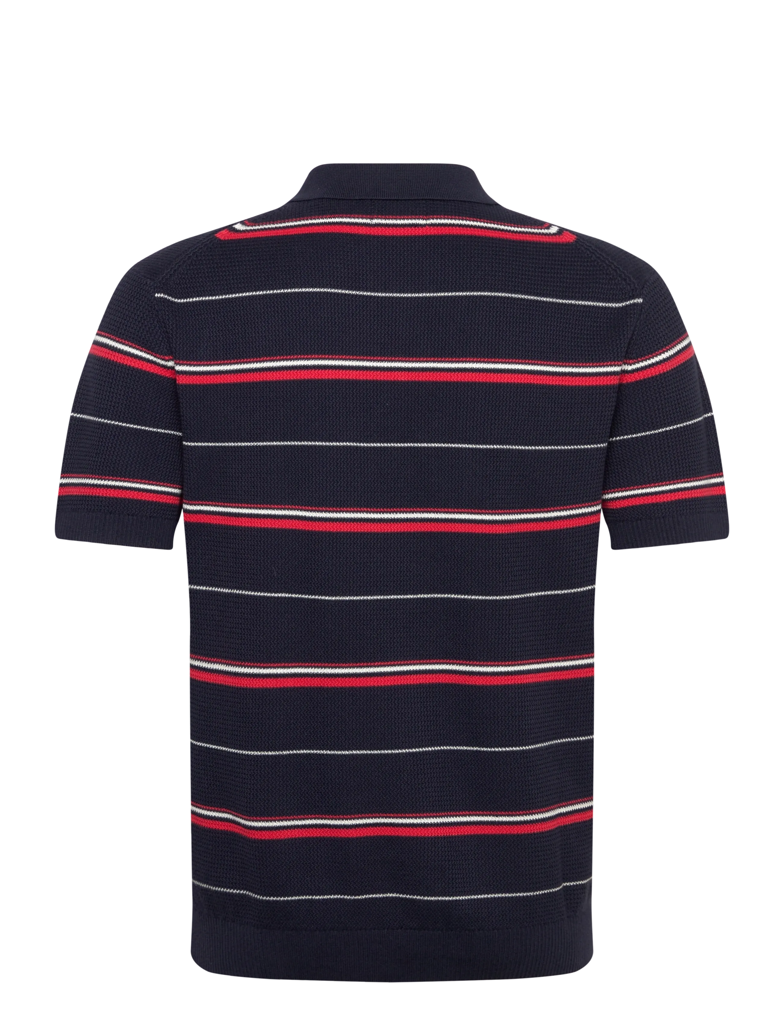 Gant - STRIPED TEXTURED ZIP POLO - kurzärmelig - evening blue - 2