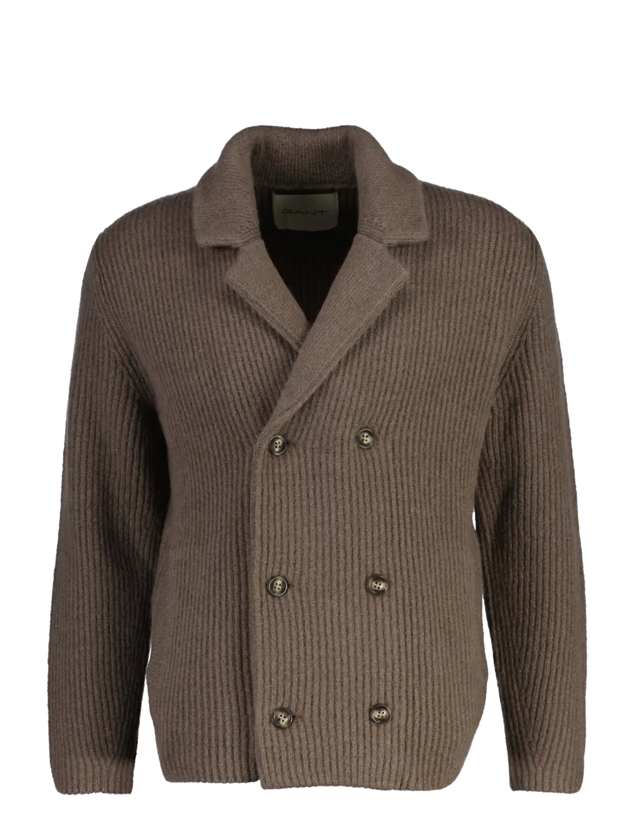 Gant KNITTED BLAZER CARDIGAN - Cardigans - FADED TAUPE / brown