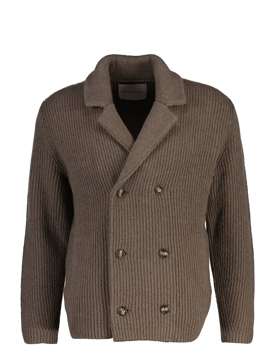 Gant - KNITTED BLAZER CARDIGAN - koftor - faded taupe - 1