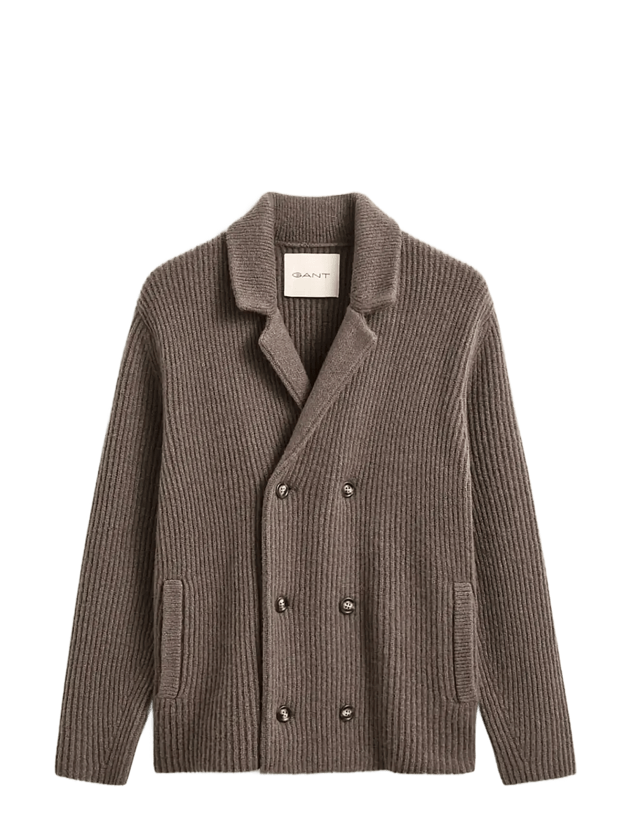 Gant - KNITTED BLAZER CARDIGAN - kardiganid - faded taupe - 1