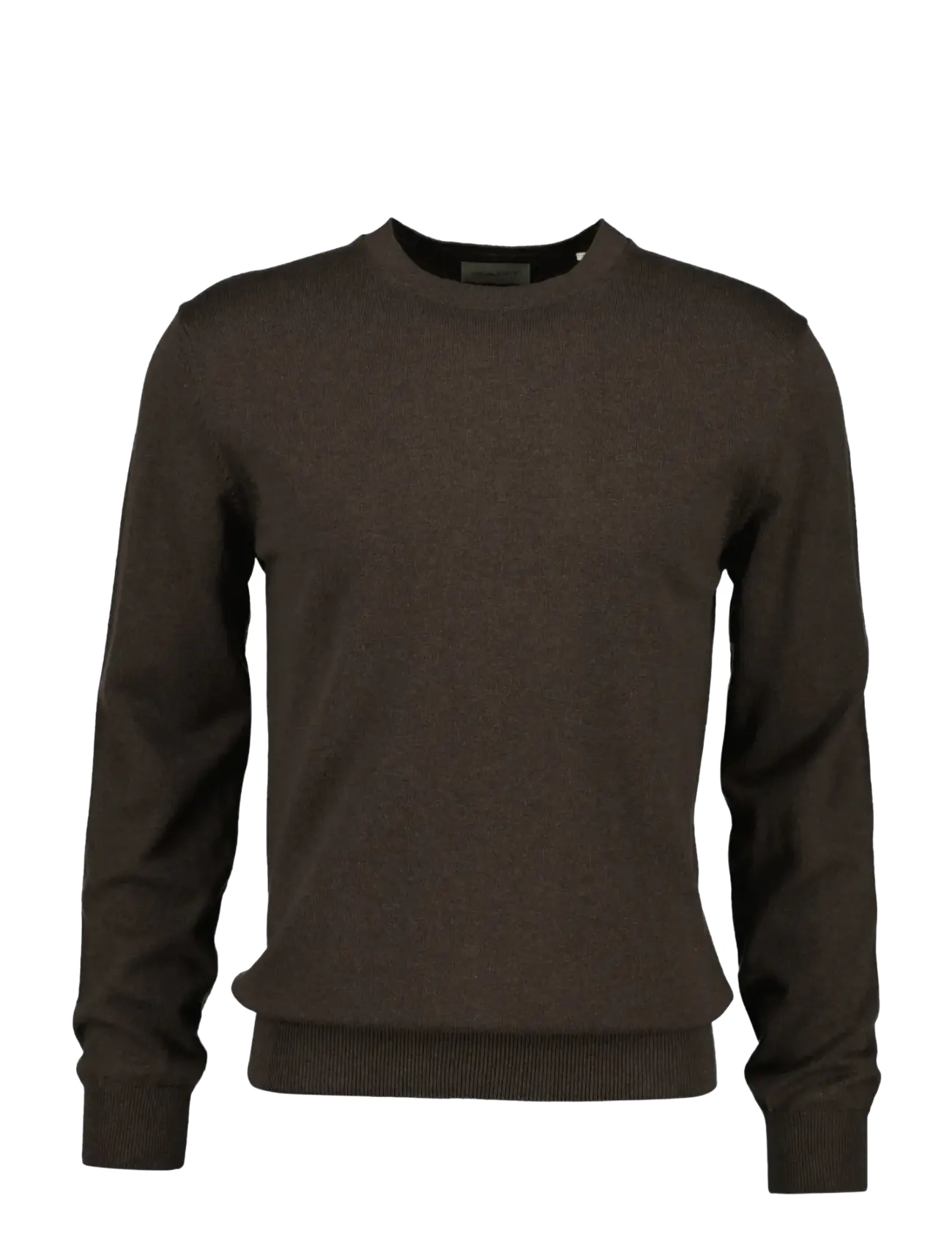 Gant COTTON WOOL C-NECK - Rund hals - BROWN MELANGE / brown