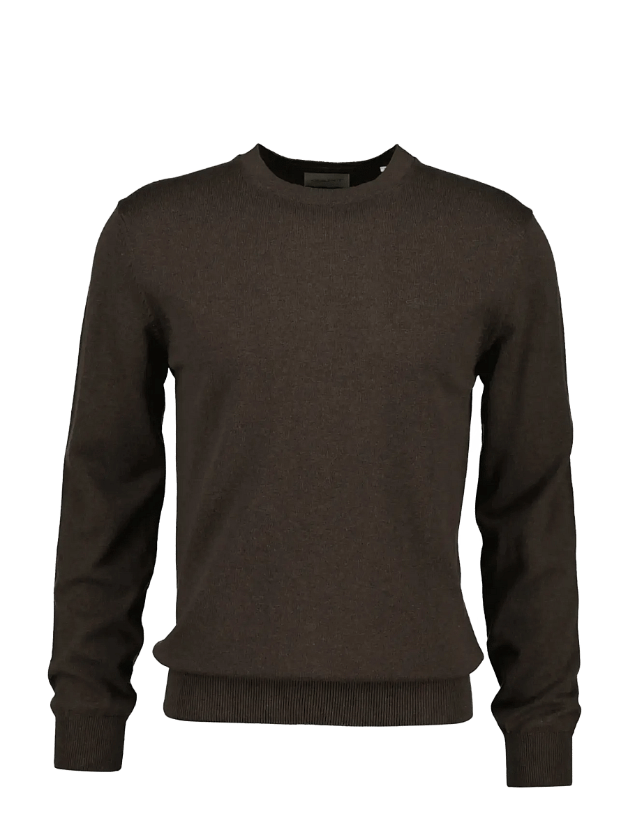 Gant - COTTON WOOL C-NECK - Ümara kaelusega - brown melange - 0