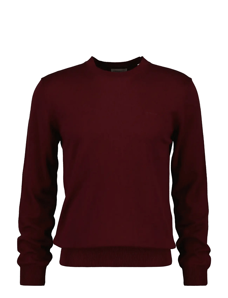 Gant - COTTON WOOL C-NECK - Ümara kaelusega - deep grape wine - 0