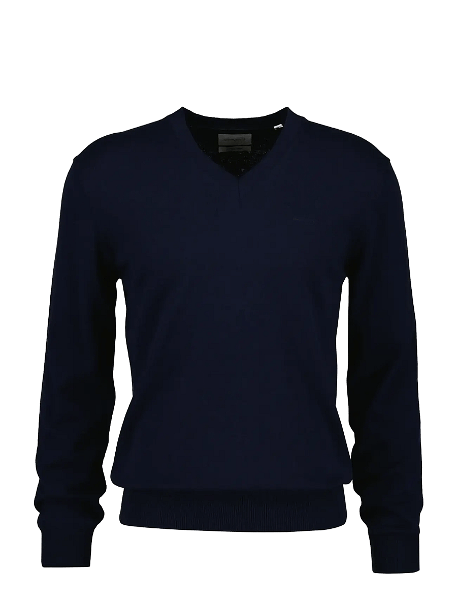 Gant - COTTON WOOL V-NECK - v-ausschnitt - evening blue - 1
