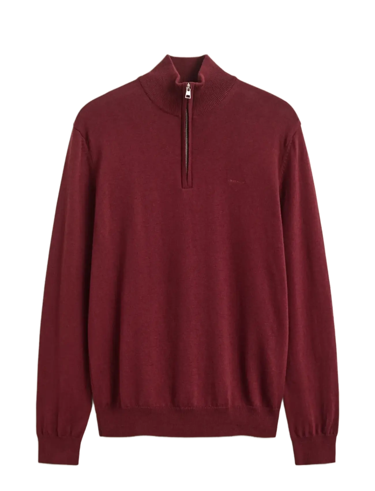 Gant COTTON WOOL HALF ZIP - Riided - DEEP GRAPE WINE / burgundy