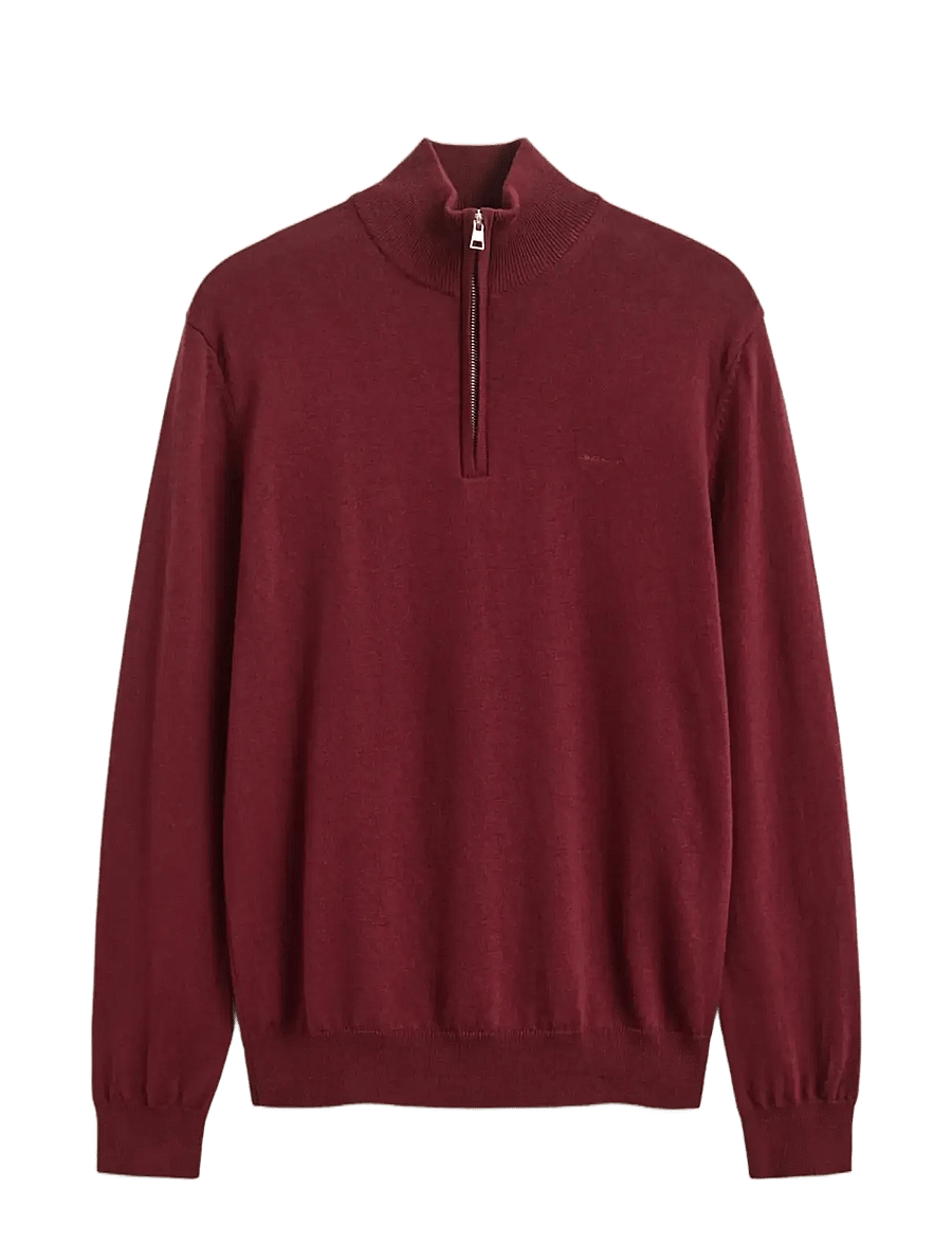 Gant - COTTON WOOL HALF ZIP - deep grape wine - 1