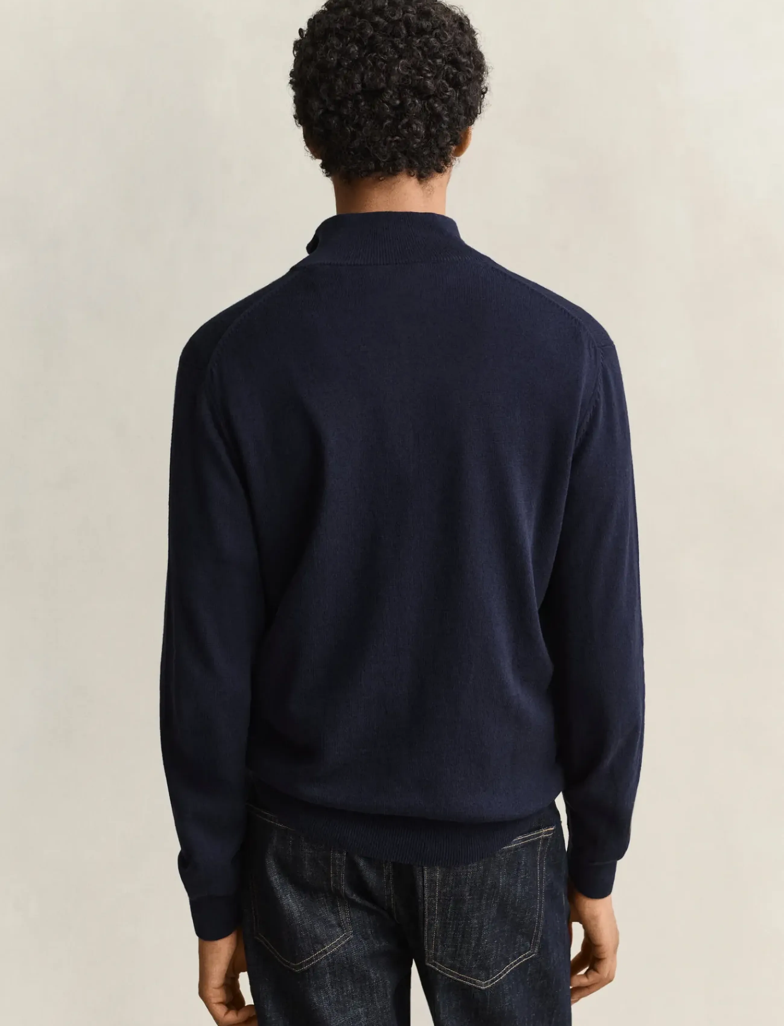 Gant - COTTON WOOL HALF ZIP - pullover mit halbem reißverschluss - evening blue - 2