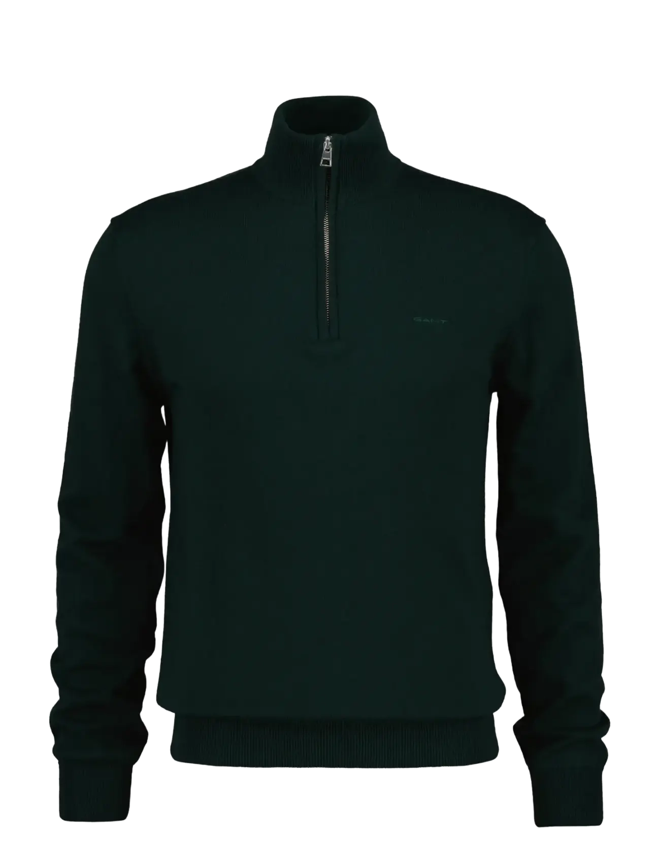 Gant COTTON WOOL HALF ZIP - Pullover mit halbem Reißverschluss - TARTAN GREEN / green