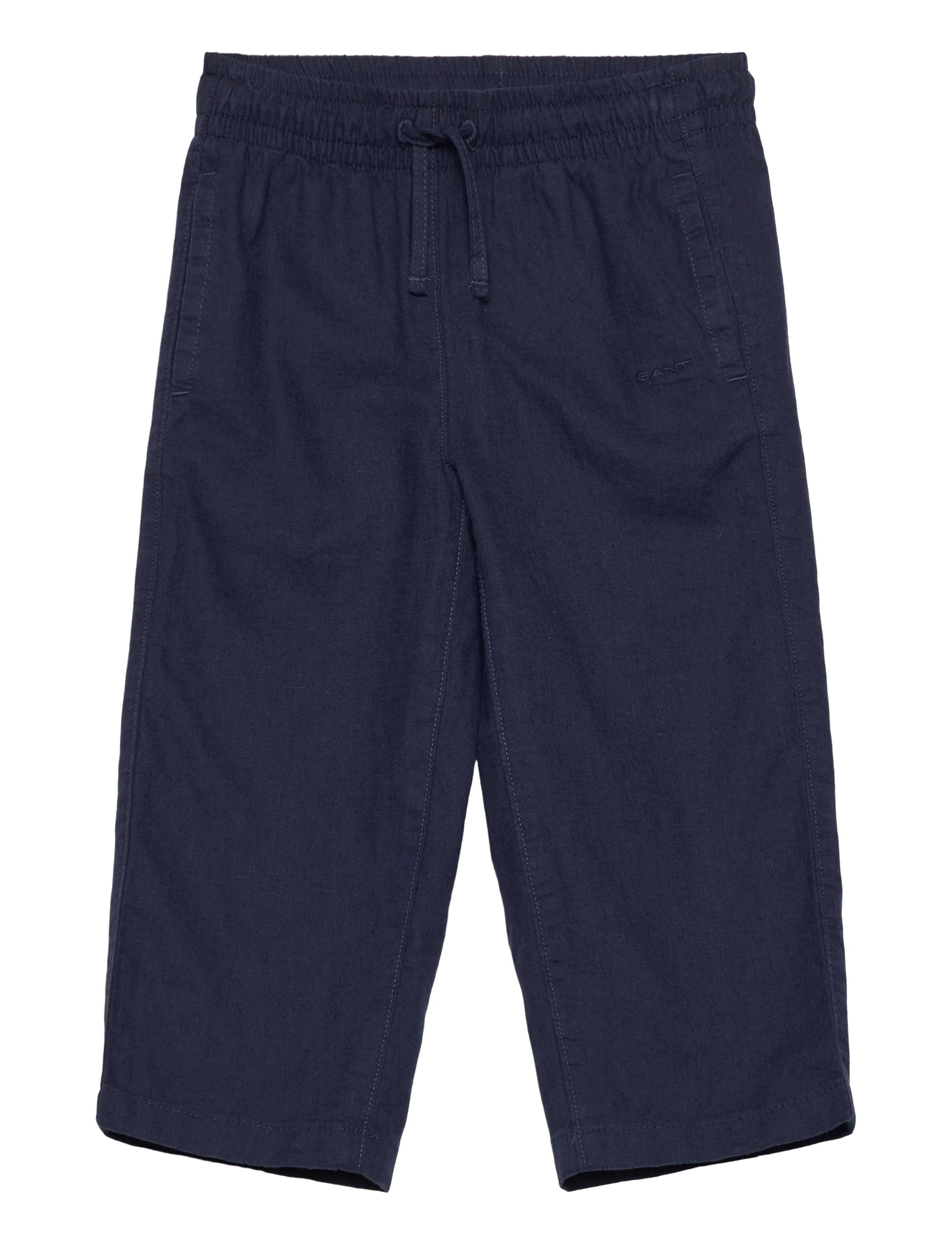 Gant COTTON LINEN PANTS - Housut - MARINE / navy