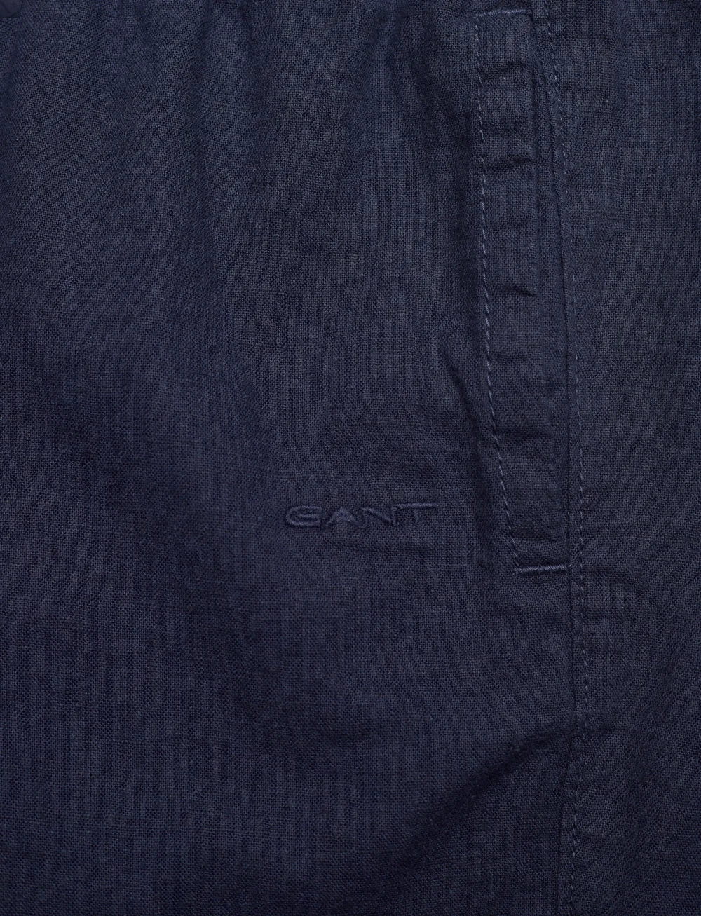 GANT - COTTON LINEN PANTS - babyhosen - marine - 2