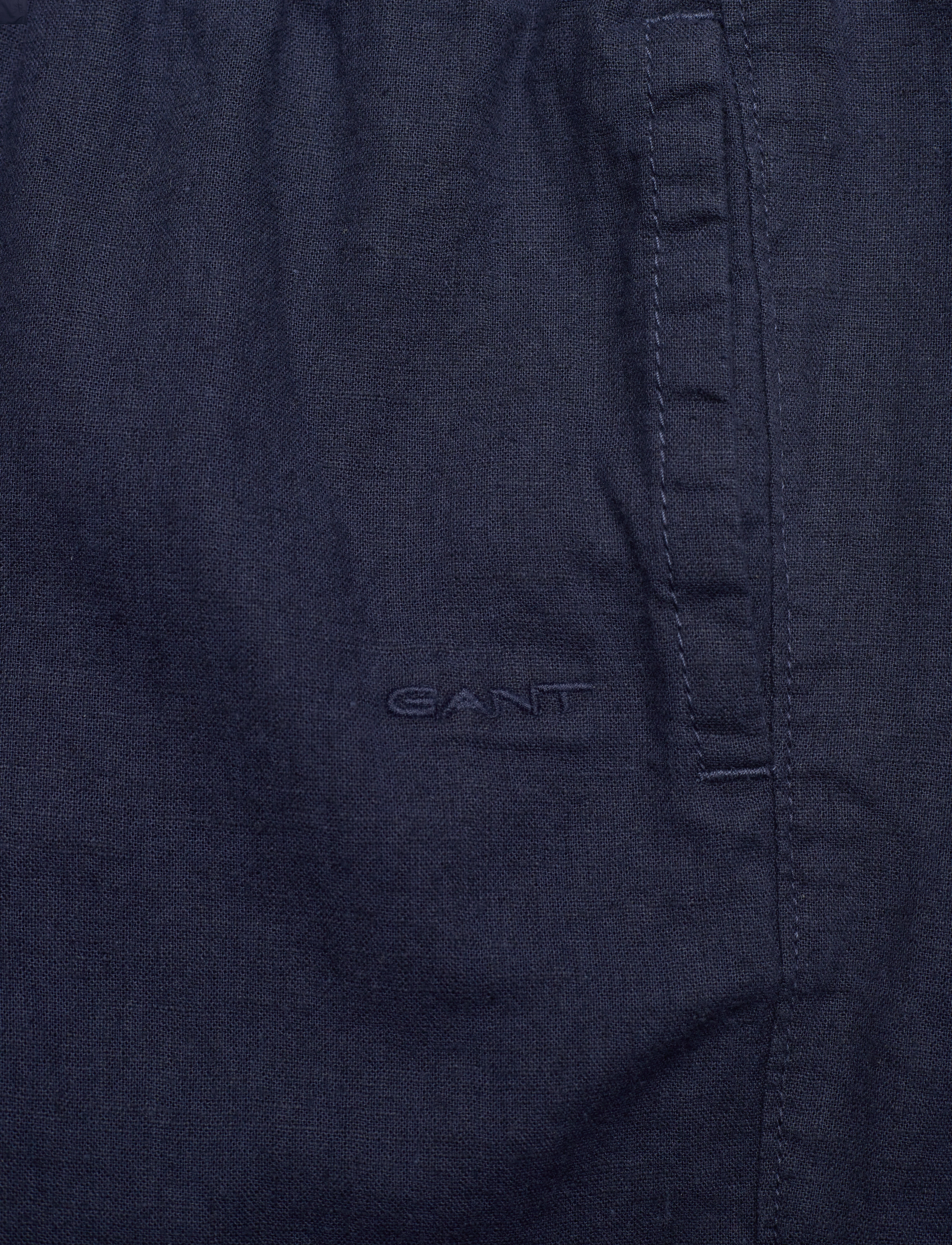 Gant - COTTON LINEN PANTS - marine - 2