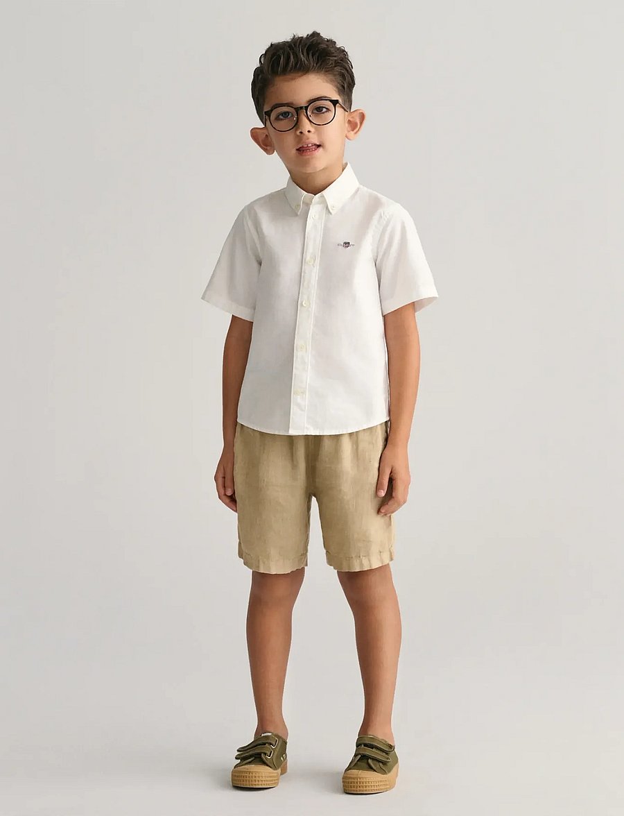 Gant - RELAXED LINEN SHORTS - sweatshorts - dry sand - 0