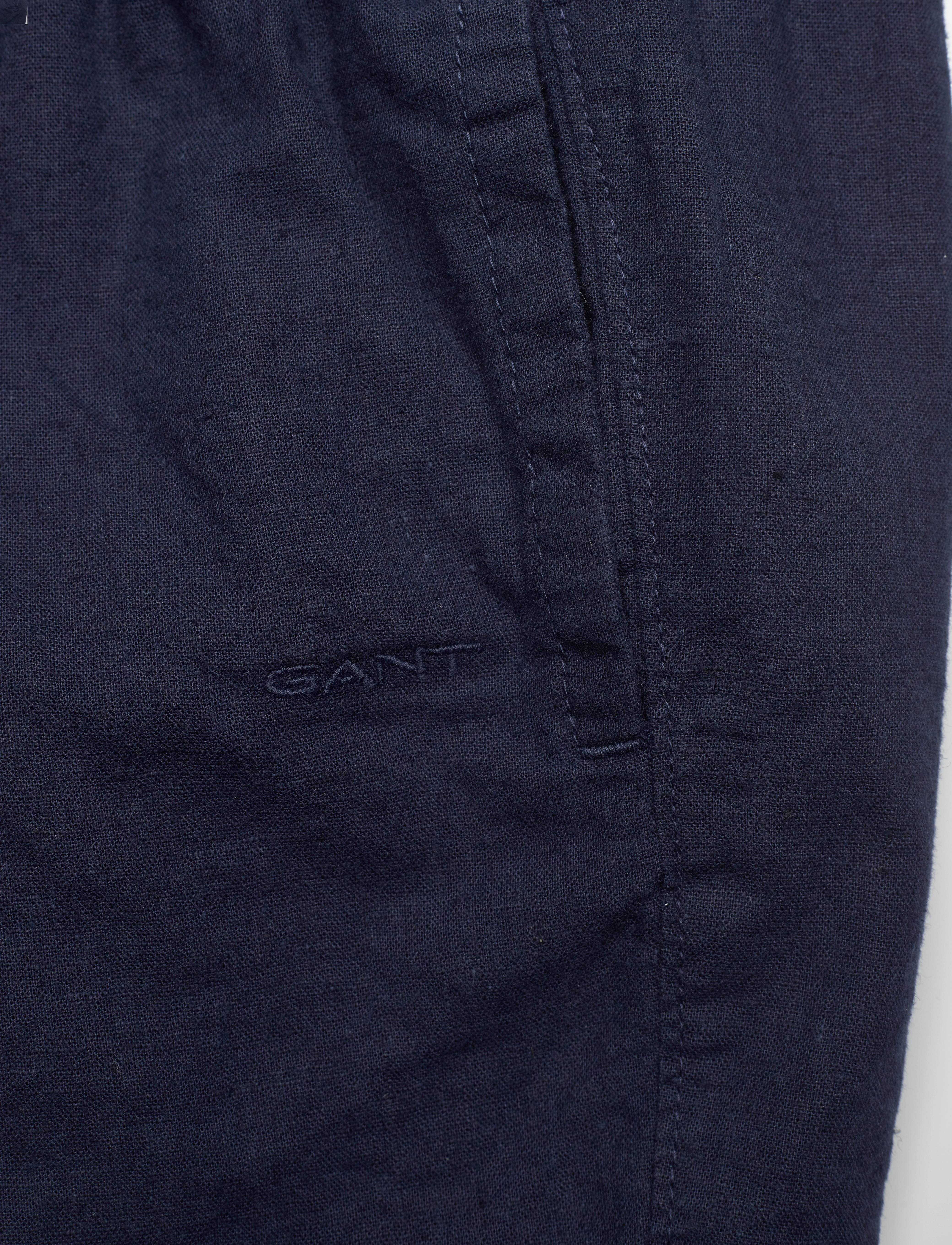 Gant - COTTON LINEN SHORTS - ikdienas šorti - marine - 2