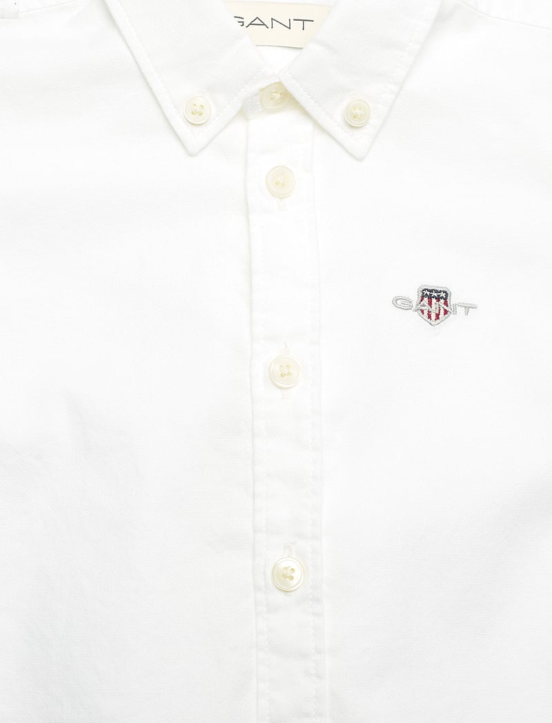 GANT - SHIELD OXFORD BD SHIRT - langærmede skjorter - white - 2